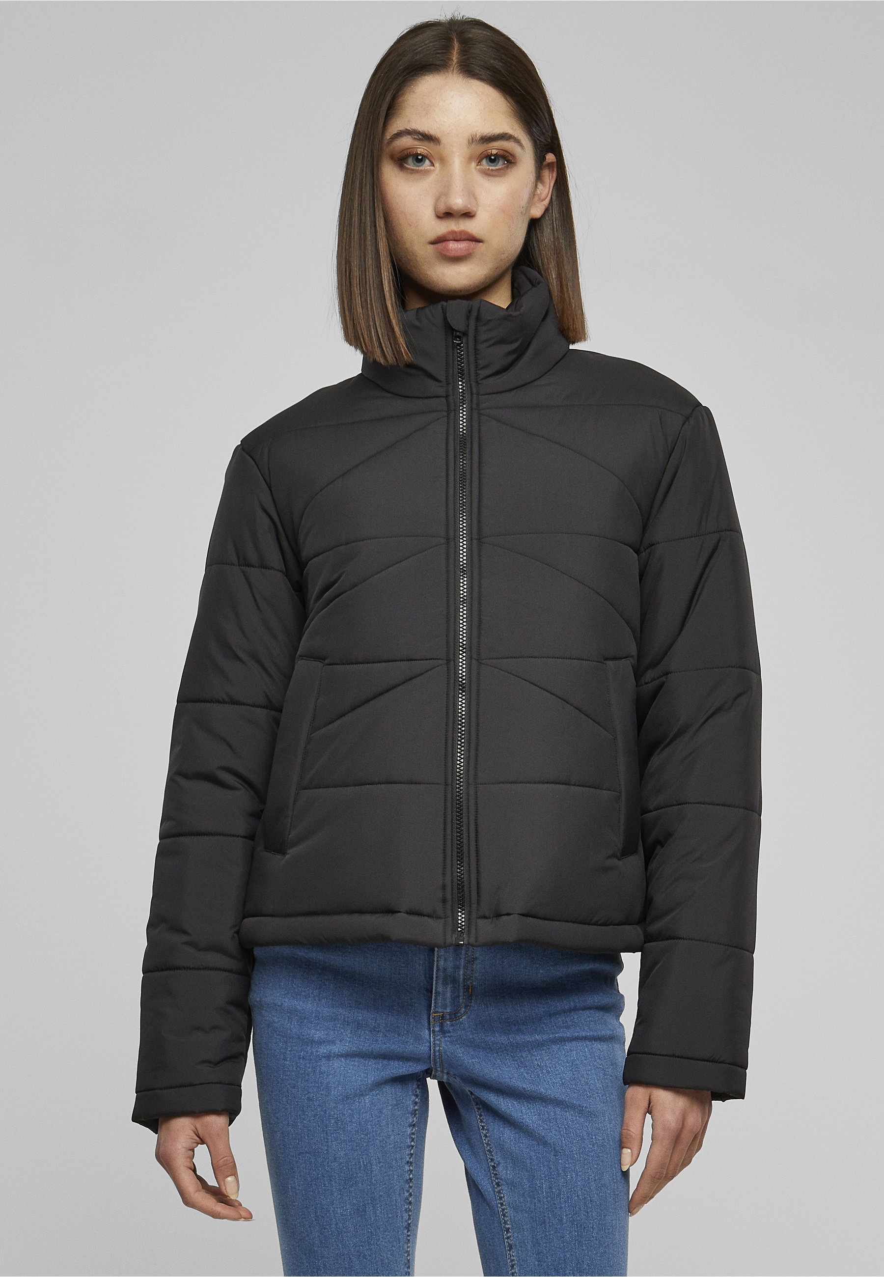 URBAN CLASSICS Allwetterjacke »Urban Classics Damen Ladies Arrow Puffer Jacket« 1 Stk. tlg. ohne Kapuze