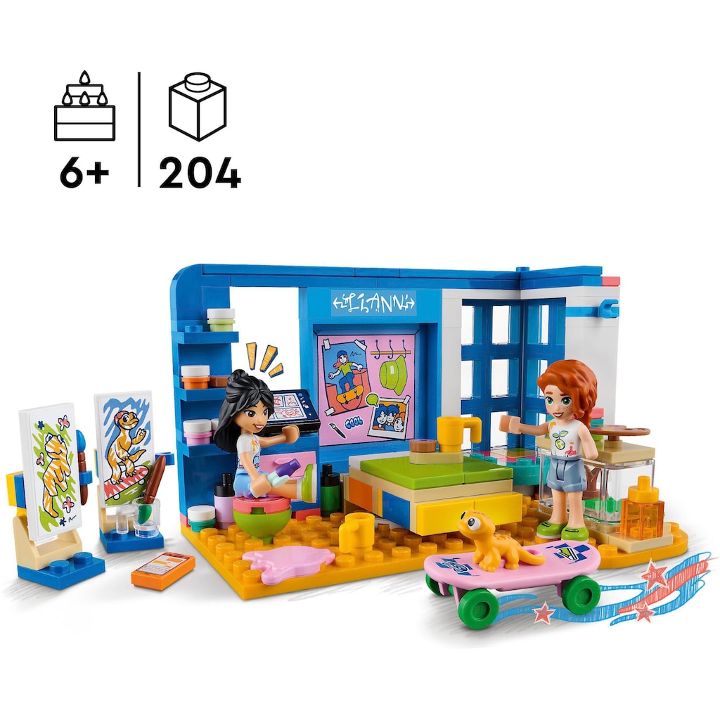 LEGO® Konstruktionsspielsteine »Lianns Zimmer (41739), LEGO® Friends«, (204 St.), Made in Europe