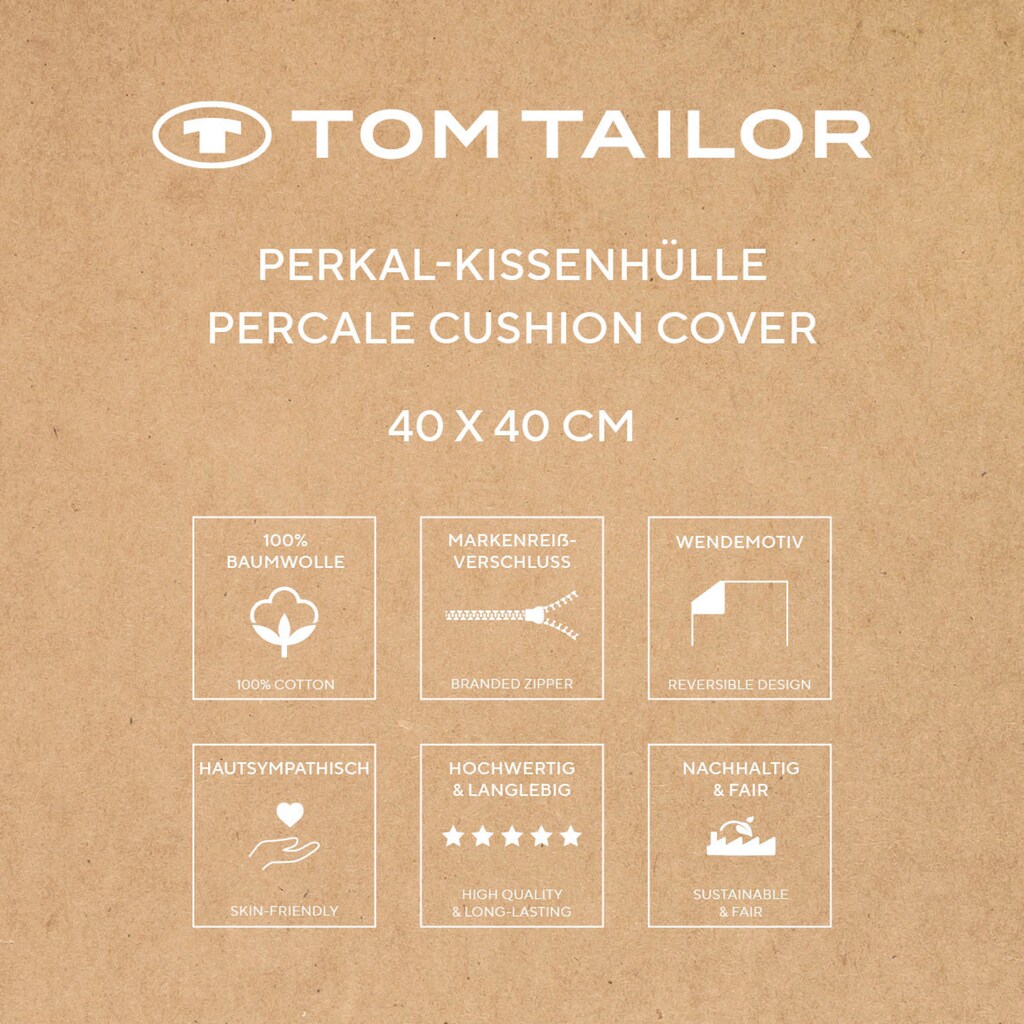 TOM TAILOR HOME Kissenhülle »new bedroom, STRIPES WITH A KICK, 40x40cm oder 40x80cm«, (1 St.)