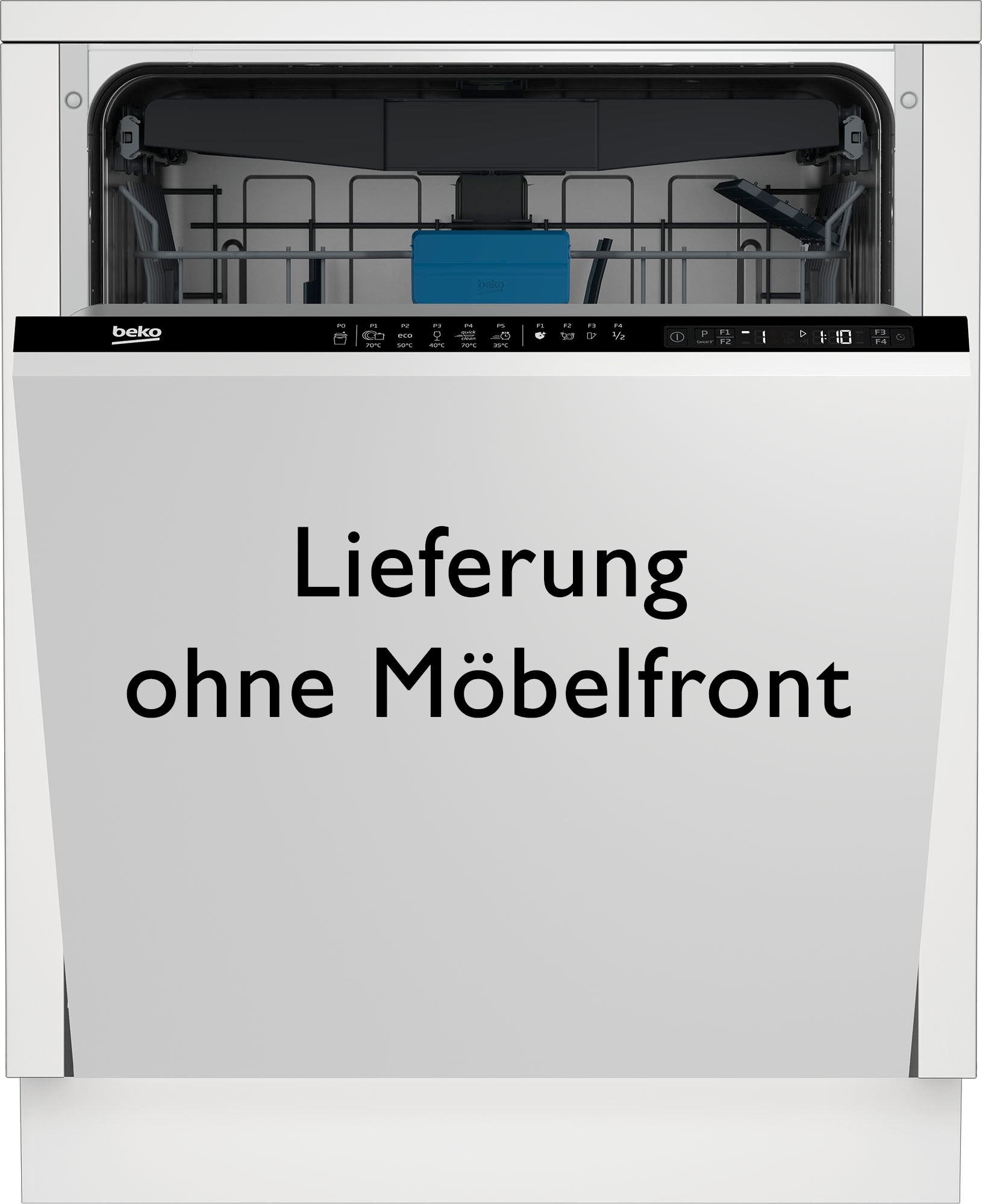 Beko  Silber Vollintegrierbarer Geschirrspüler "Bdin25530 7624091677" 15 Maßgedecke Doppelt Gut Organisiert – Inklusive Besteckschublade Und Besteckkorb von Baur