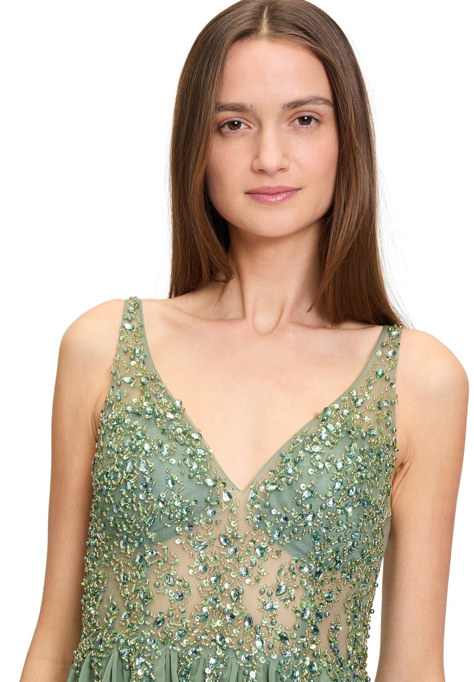 Vera Mont Abendkleid »Vera Mont Damen Abendkleid mit Stickerei«, Glitzersteine