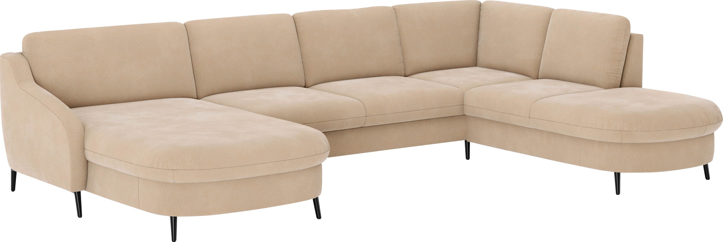 sit&more Wohnlandschaft »Soul U-Form« wahlweise mit Bettfunktion und Bettkasten oder Schubkasten
