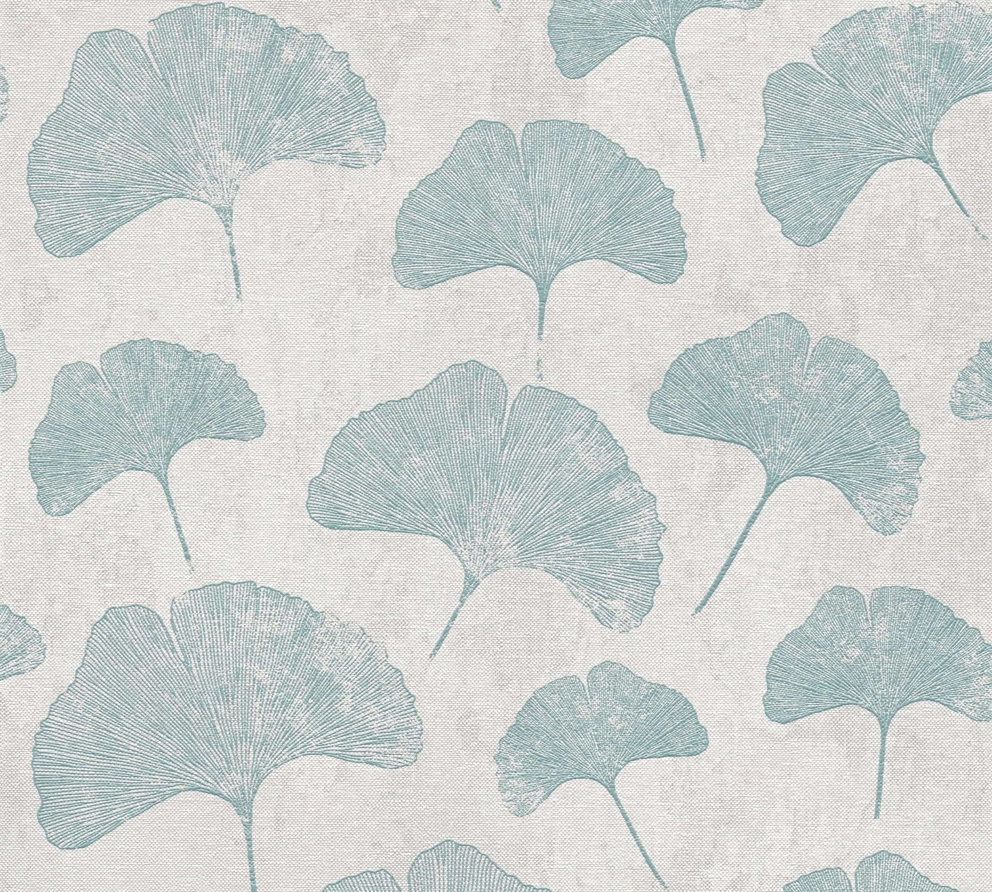 A.S. Création Vliestapete »Ginko Blatt Tapete« gemustert | matt | neutral strukturiert Tapete Floral Blättertapete Tapeten Wohnzimmer Schlafzimmer Küche Flur