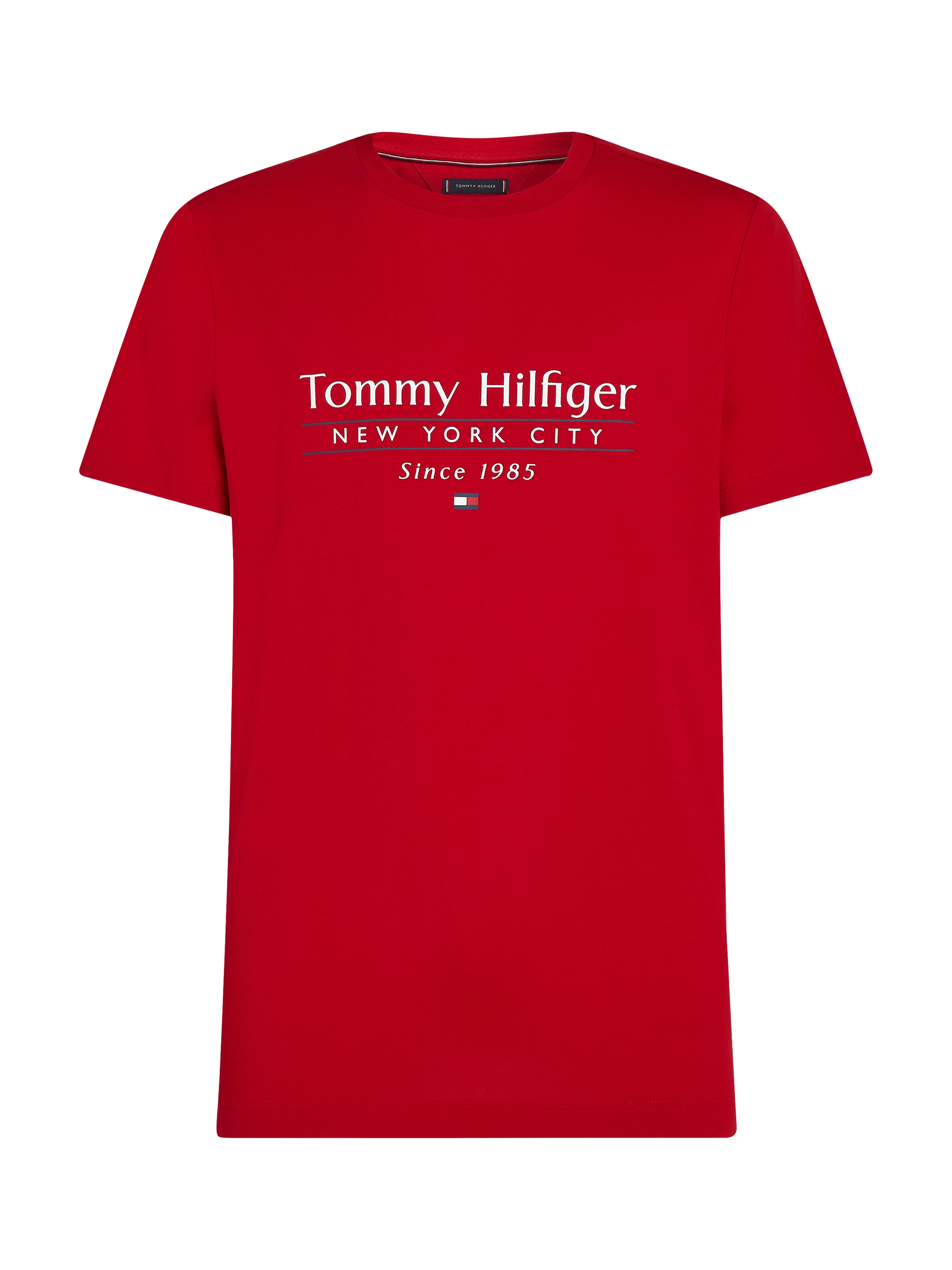 Tommy Hilfiger T-Shirt »HILFIGER CENTER STACK TEE«, mit großem Schriftprint