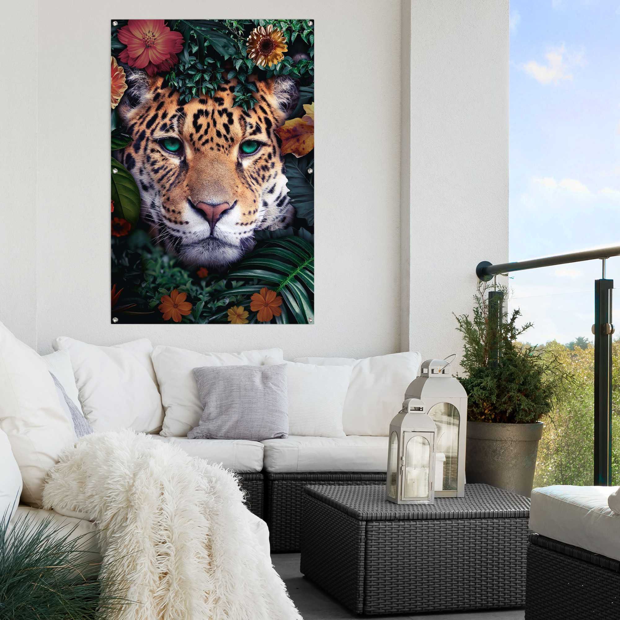 Reinders Poster "Leopard" leichtes und wasserfestes Gartenposter für den Au günstig online kaufen
