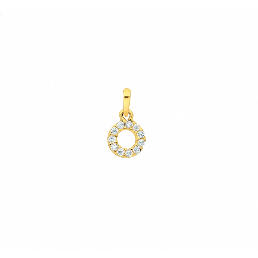 Adelia´s Kettenanhänger »Damen Goldschmuck 333 Gold Anhänger mit Zirkonia Ø 6,3 mm«