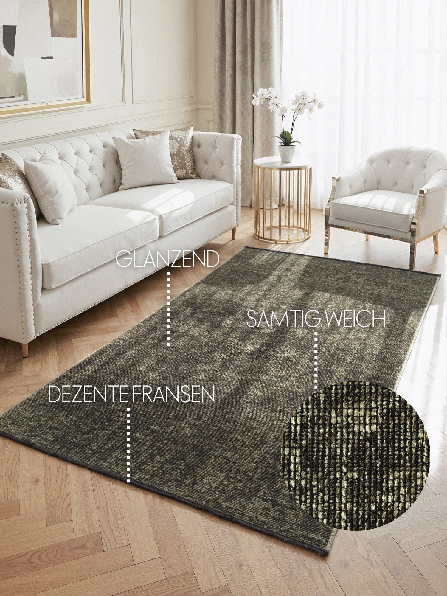 ELLE DECORATION Teppich "Prisma" rechteckig 5 mm Höhe Glanz-Effekt, Karo De günstig online kaufen