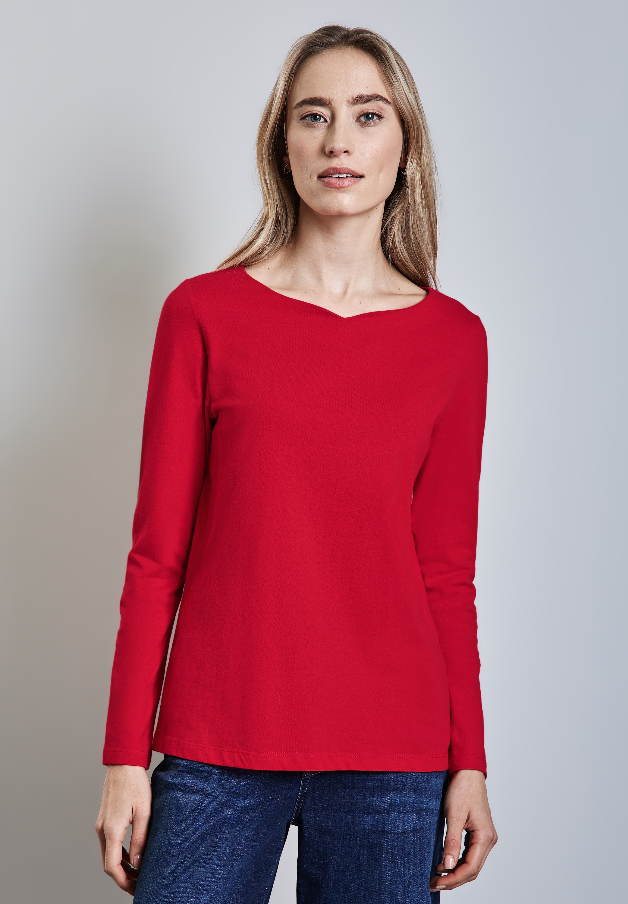 STREET ONE Langarmshirt, aus reiner Baumwolle