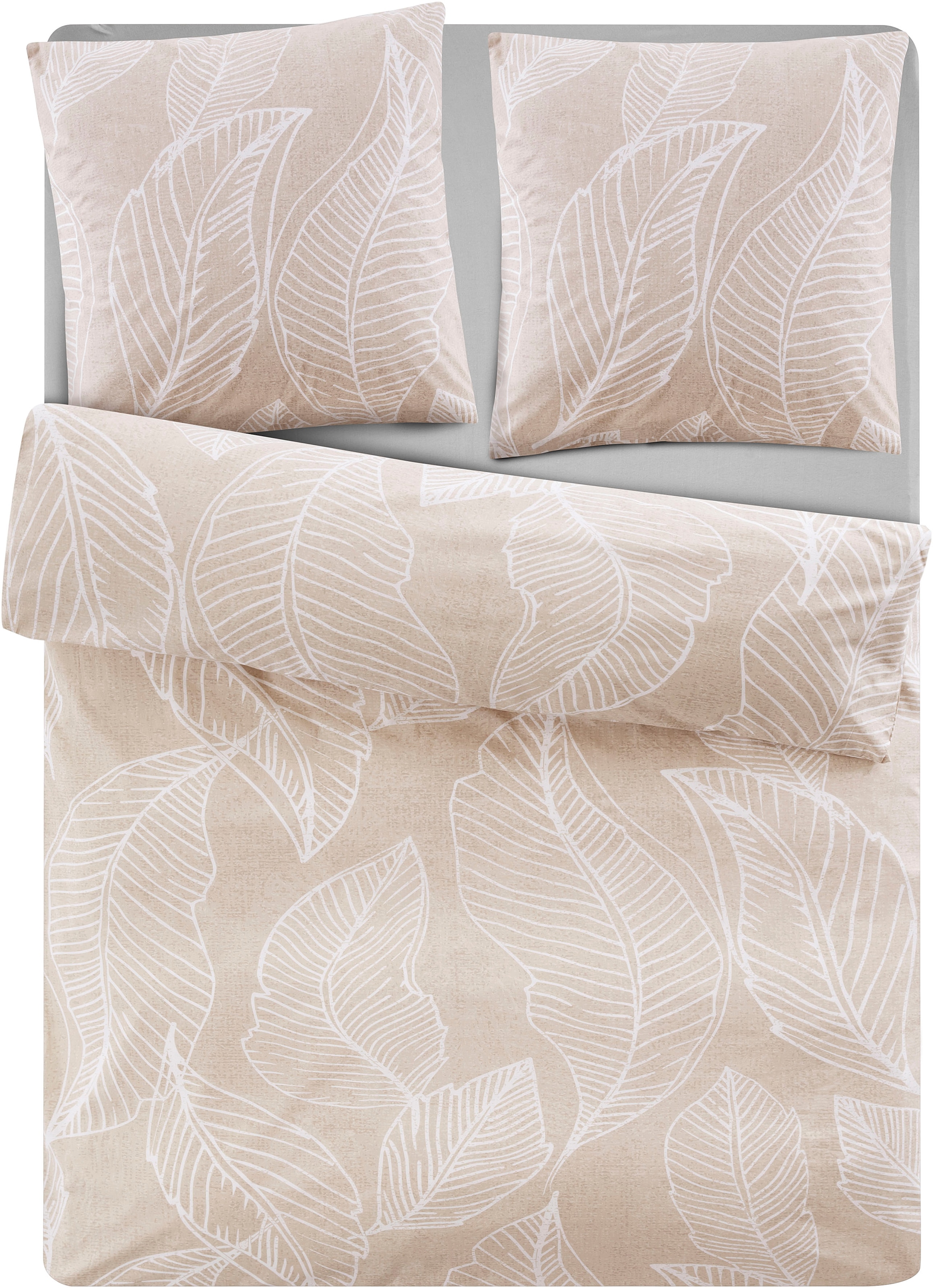 OTTO products Bettwäsche »Jonna in Gr. 135x200 oder 155x220 cm«, (2 tlg.),  Bettwäsche aus Bio-Baumwolle, Bettwäsche mit natürlichem Design bestellen |  BAUR