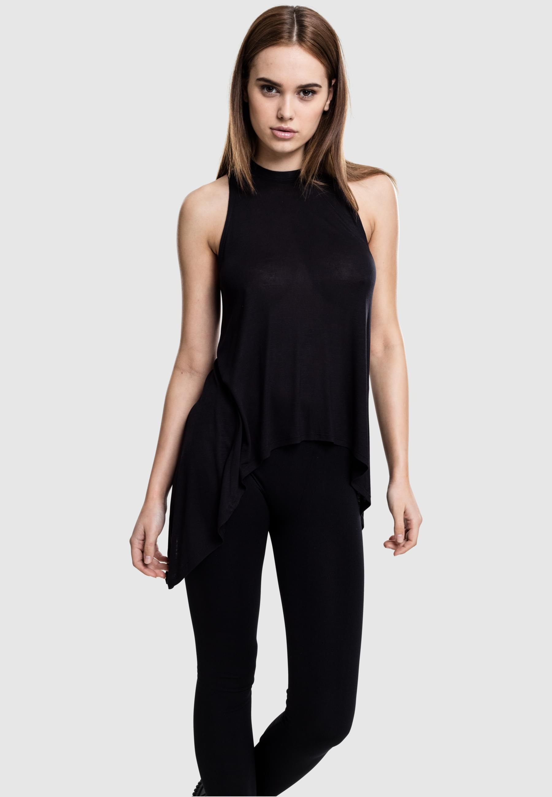 URBAN CLASSICS Muskelshirt »Urban Classics Damen Ladies HiLo Viscose Top«, (1 tlg.)