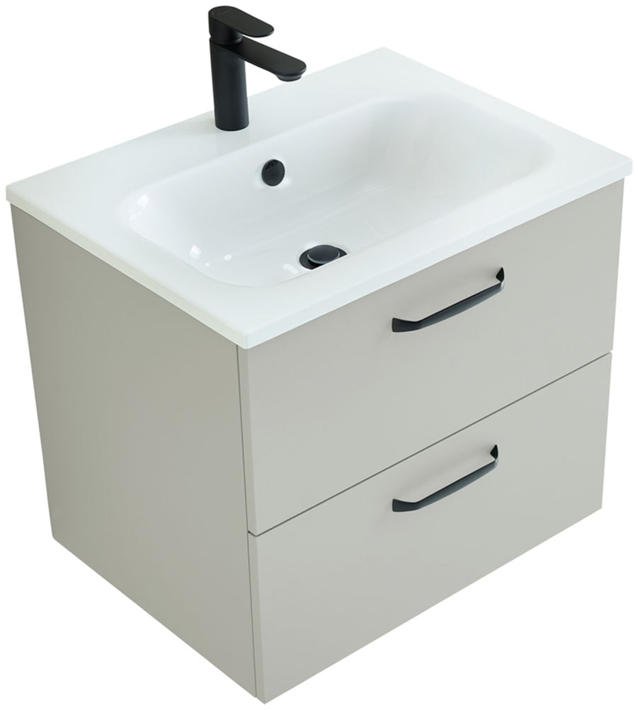 Saphir Badmöbel-Set "Quickset 500, Waschtischunterschrank mit Mineralmarmor günstig online kaufen