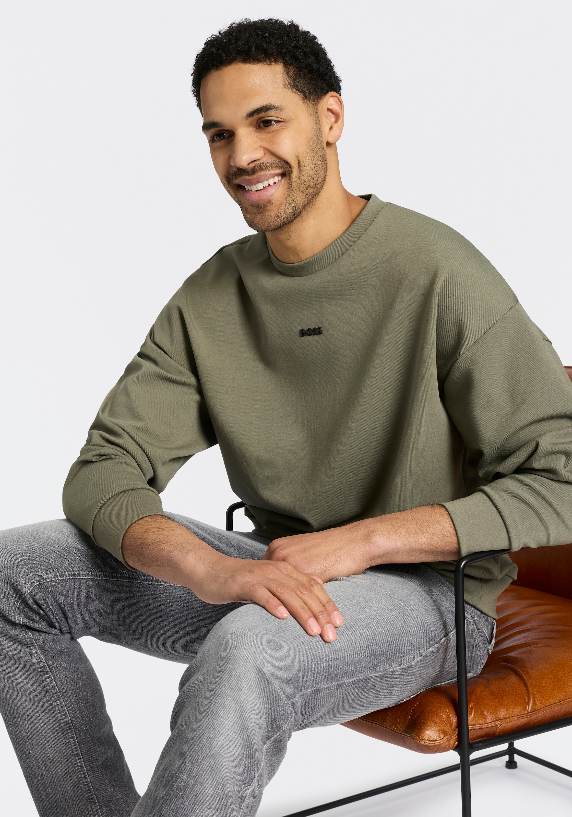 BOSS GREEN Sweatshirt »Stenson«, oversize fit, Rundhalsausschnitt
