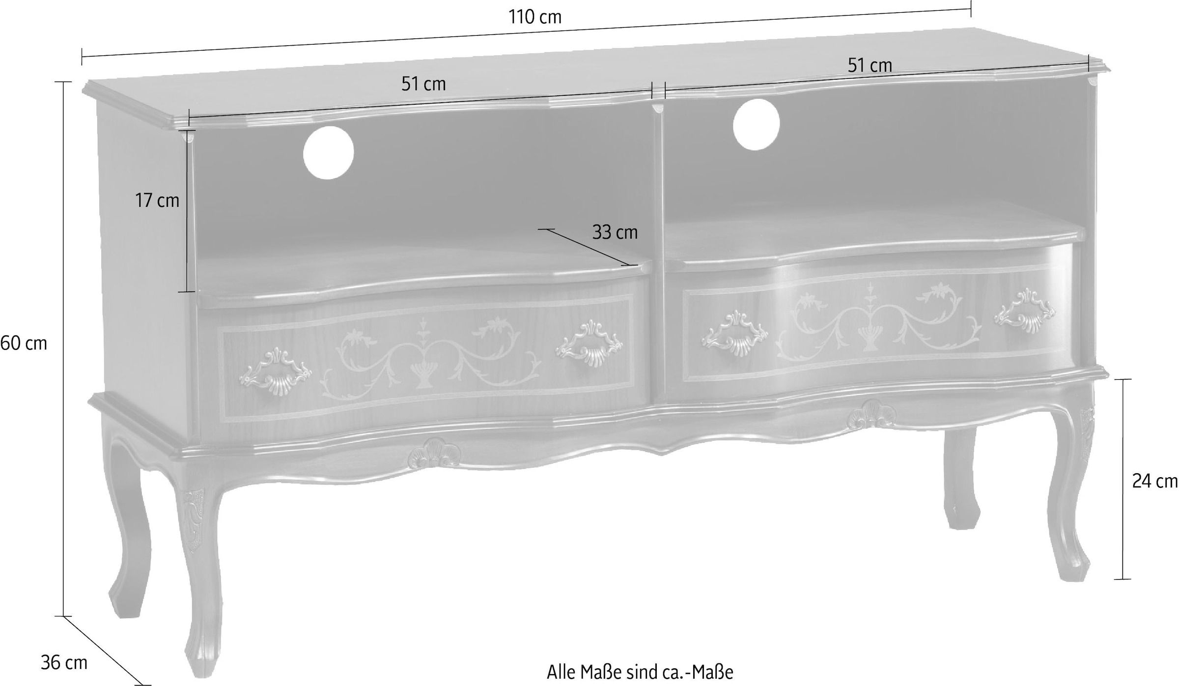 Home affaire TV-Board »VIVALDI 539«, Breite 110 cm