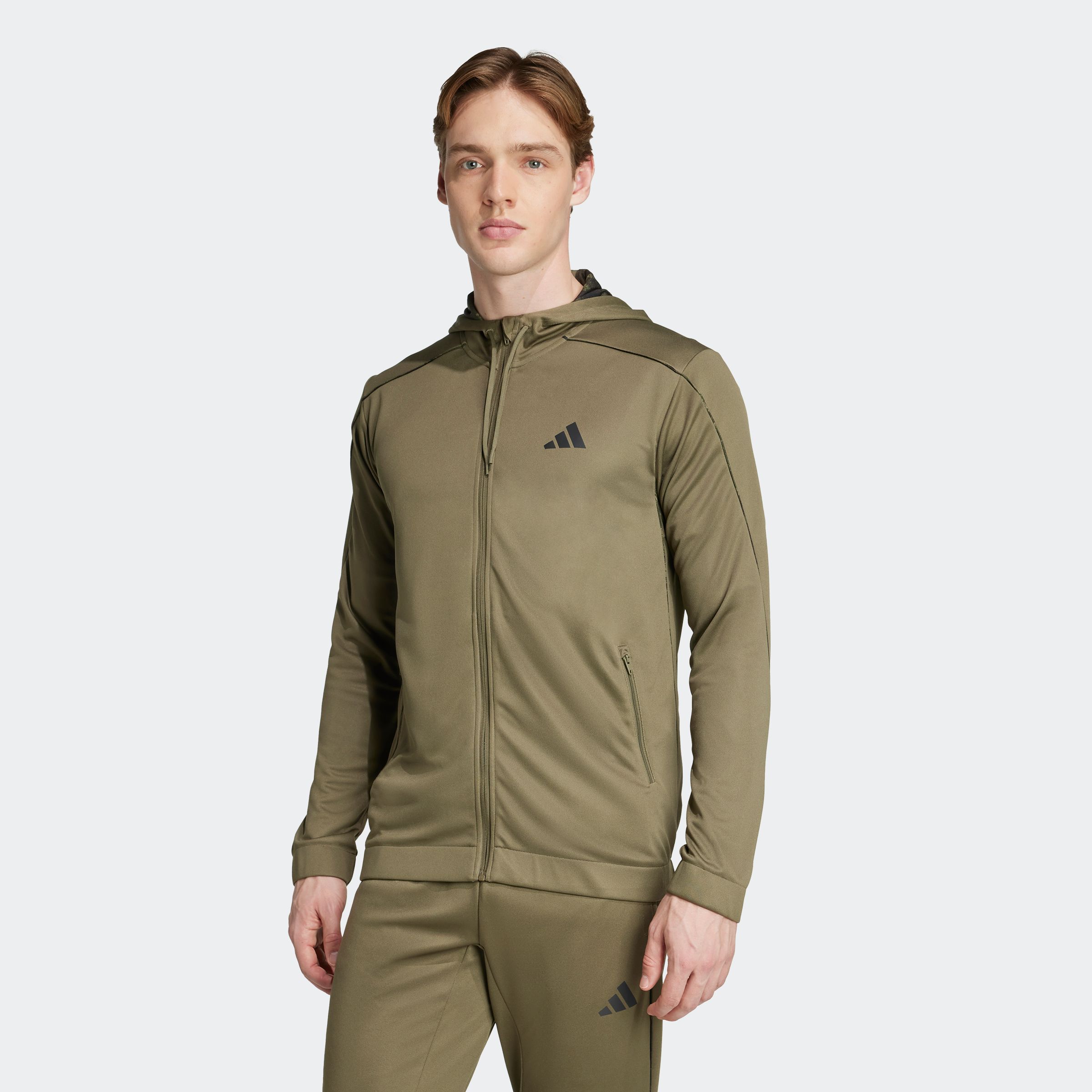 Adidas Performance Kapuzensweatjacke "Train Essentials Seasonals Full-Zip Hoodie"