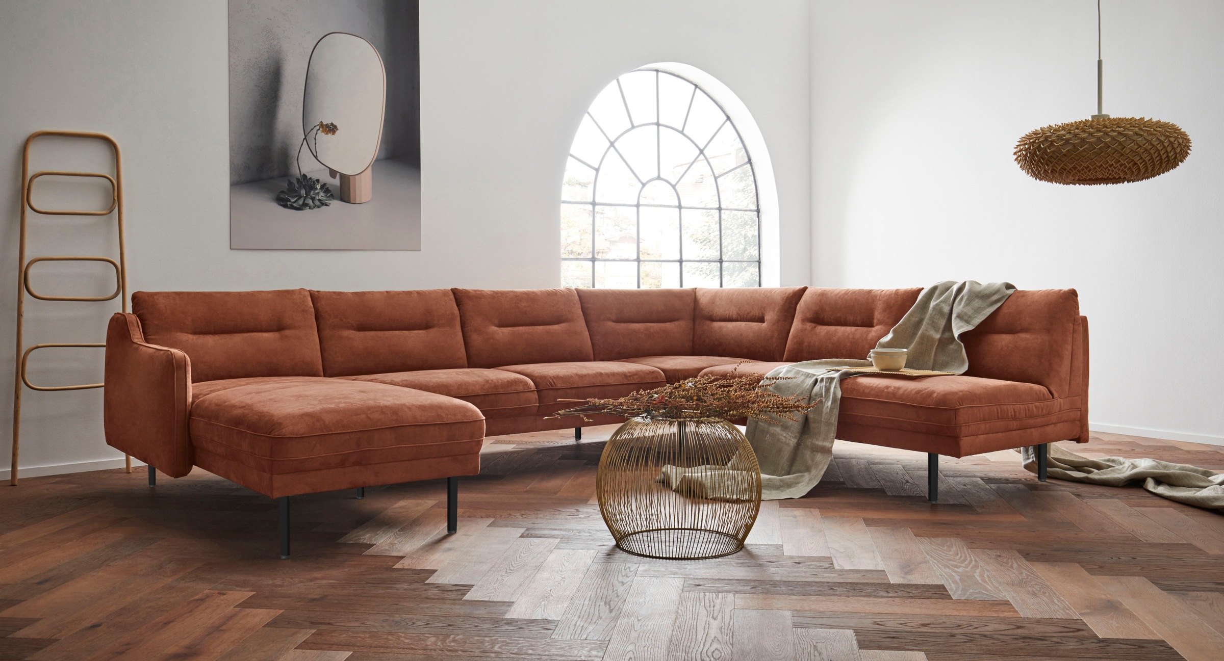 OTTO home Wohnlandschaft "Nordfyn U-Form" edles Design in 3 Bezugsqualitäten