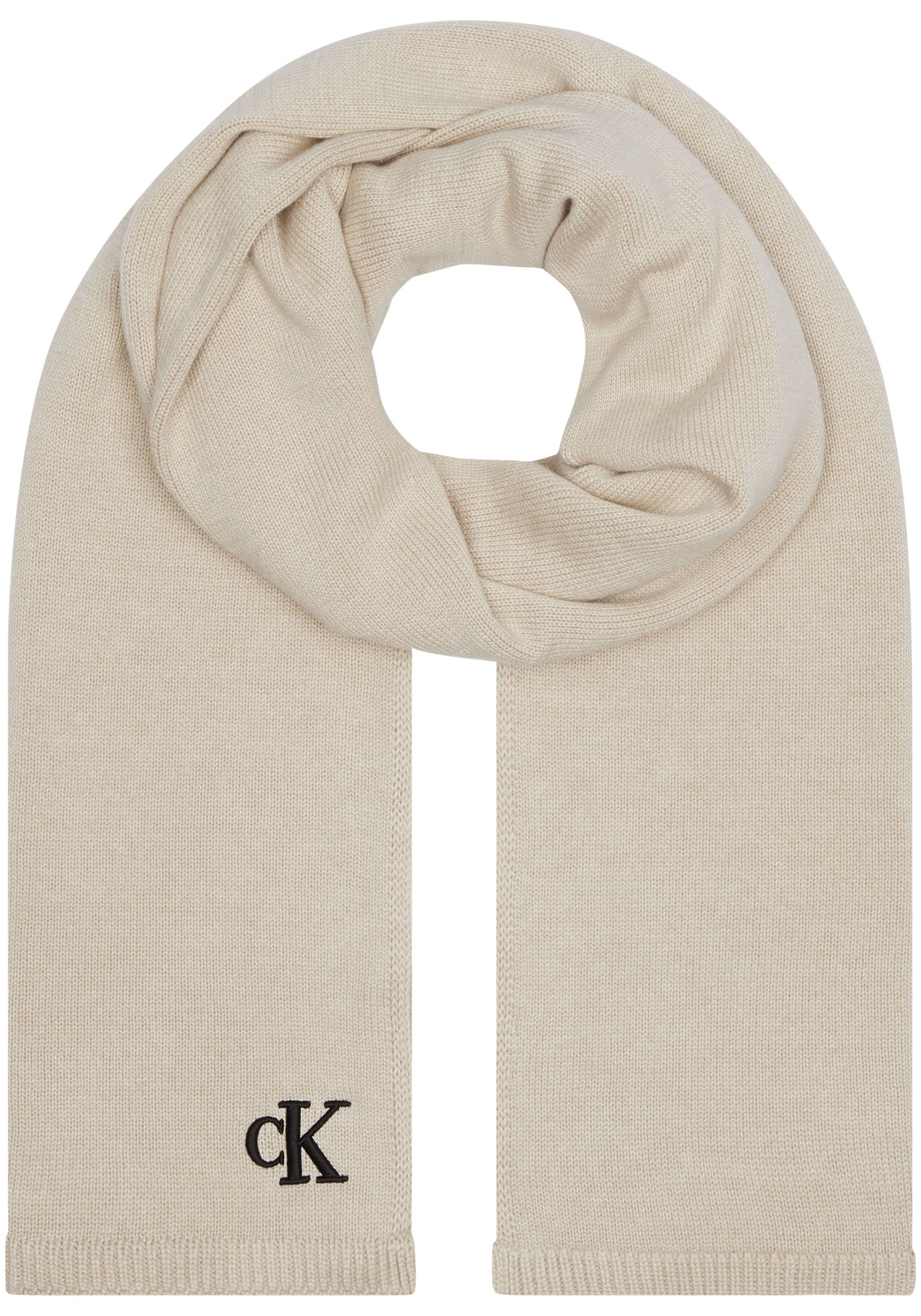 Calvin Klein Jeans Schal "SEASONAL POM POM SCARF", mit Logostickerei