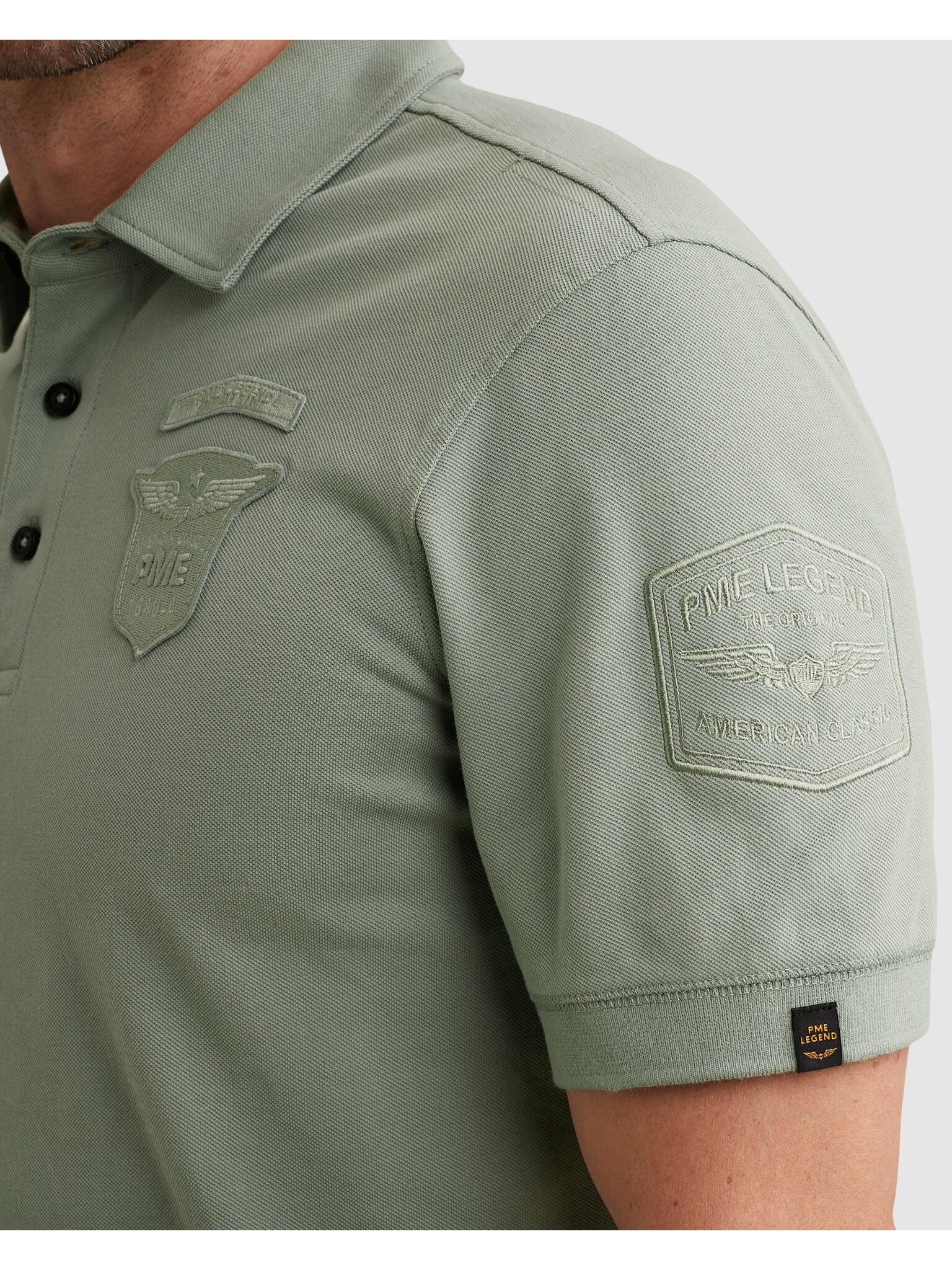 PME LEGEND Poloshirt »Short sleeve polo fine pique badge« aus feinster Piqué-Qualität, Baumwolle