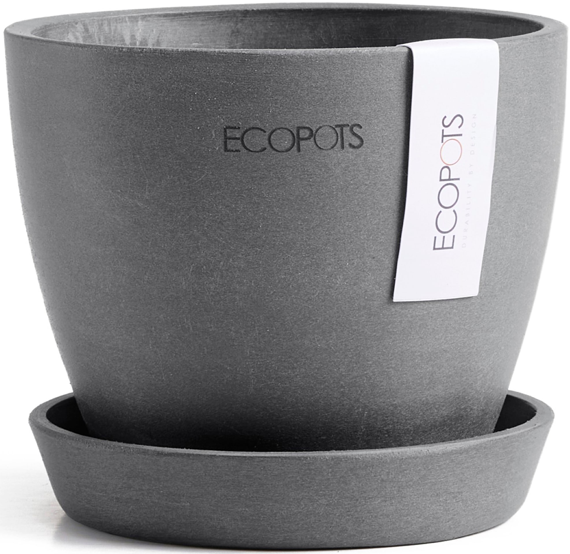 ECOPOTS Blumentopf "Antwerp Mini 11 Grau", für den Innenbereich