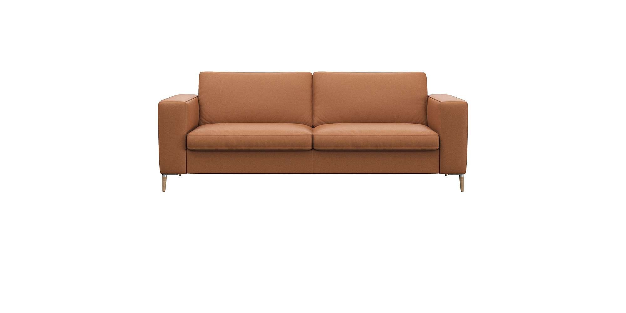 FLEXLUX 2,5-Sitzer "Fiore, super Sitzkomfort durch Kaltschaum," breite Armlehnen, Füße Alu+ Eiche