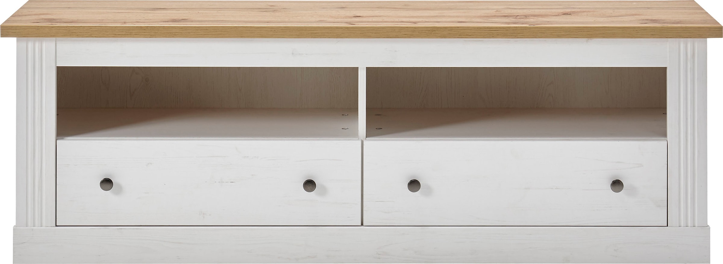 OTTO home Lowboard "Westminster, TV-Unterteil im Landhausstil, Kommode, TV-Schrank" Metallgriffe, viel Stauraum, in 2 Farben & drei Größen erhältlich