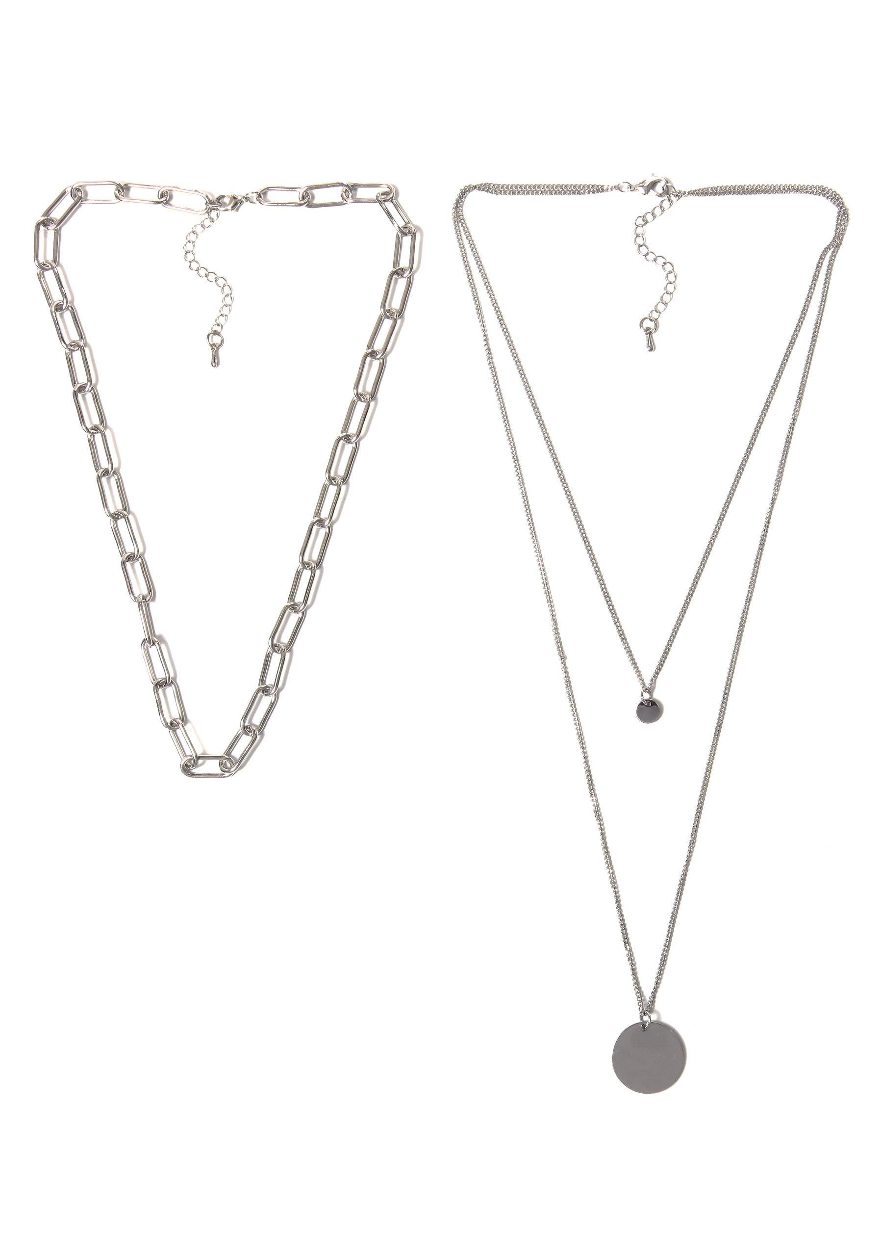 J.Jayz Collier-Set »2-reihige Layering Anhängern«, runden online tlg.) 2 BAUR (Set, | Gliederkette mit kaufen