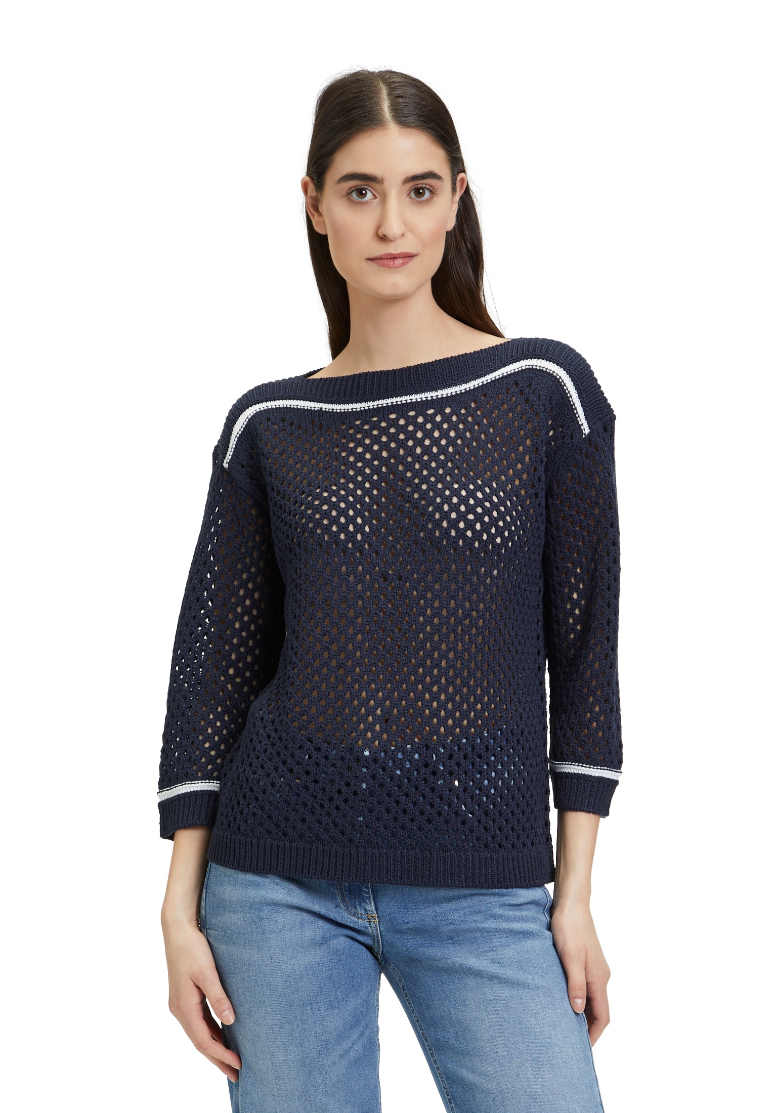 Betty Barclay Strickpullover "Betty Barclay Damen Lochstrick-Pullover mit S günstig online kaufen