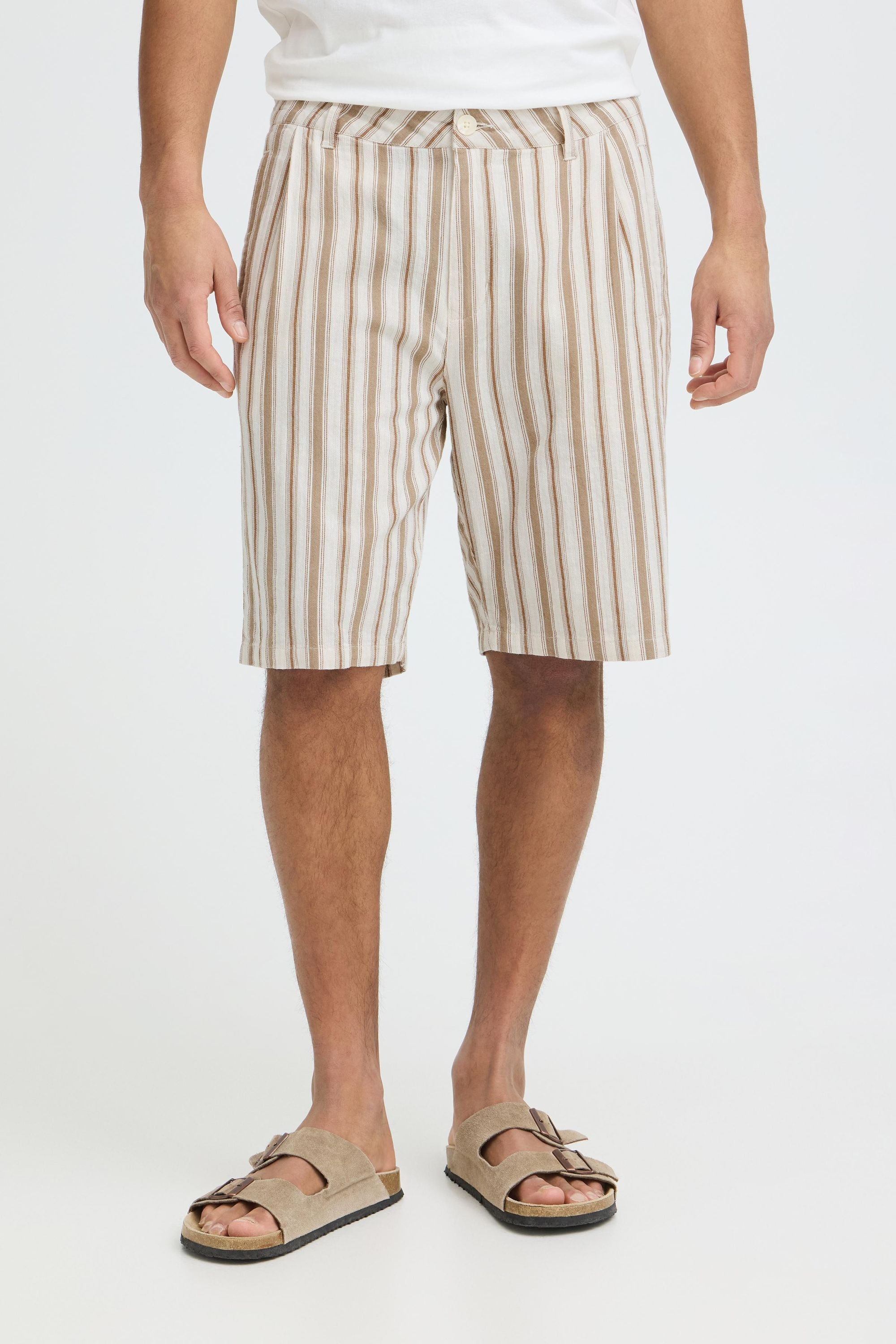 Blend Leinenhose "BHMaddox Linen Mix Striped" Sommerliche Shorts aus Baumwo günstig online kaufen