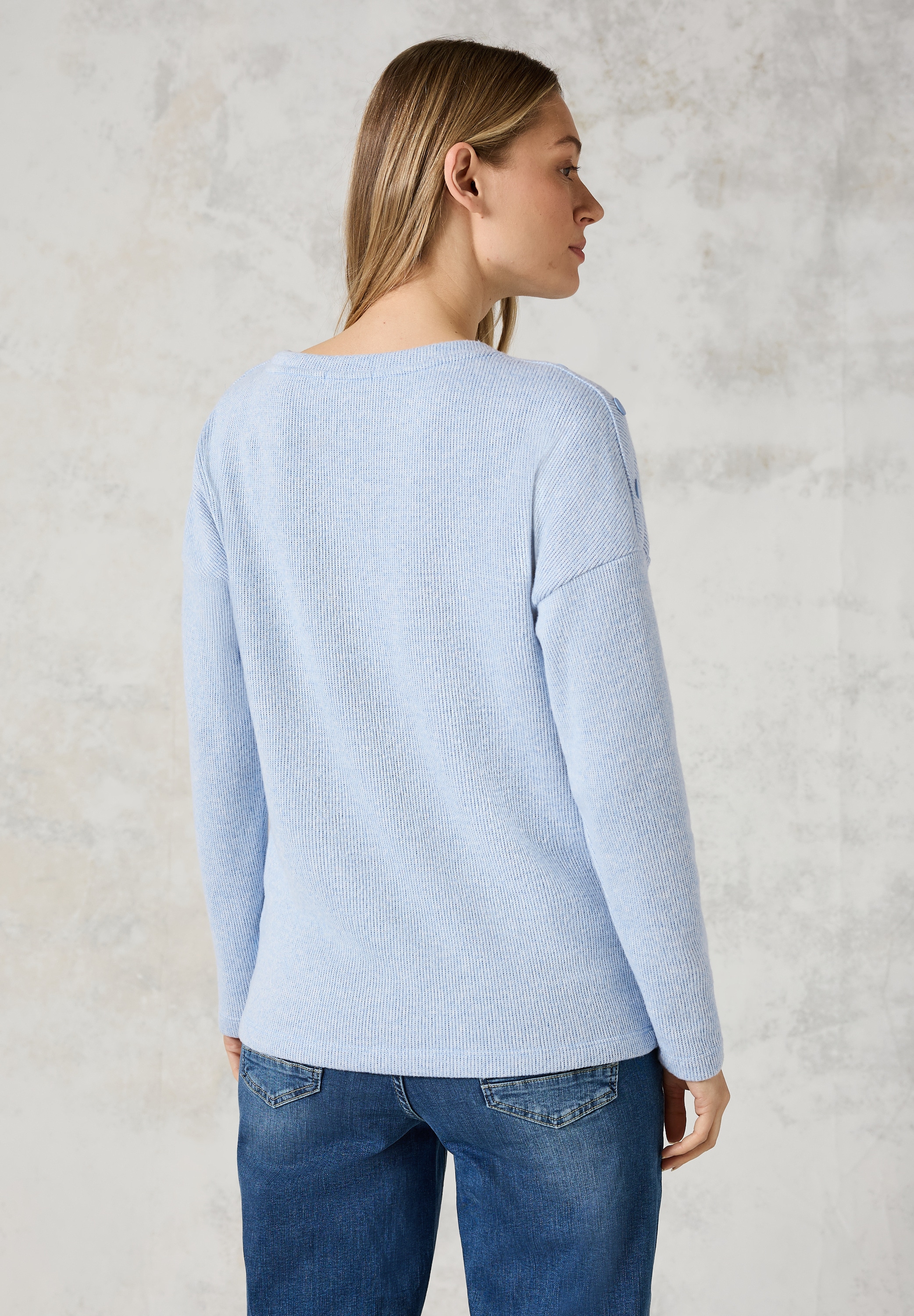 Cecil Langarmshirt, aus softem Materialmix