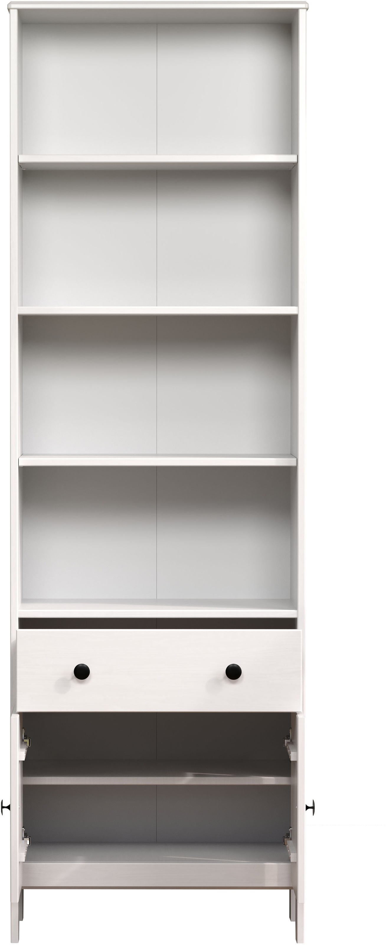 welltime Hochschrank »Kall«, (1 St.), Badezimmerschrank aus Kiefer-Massivholz - Maße (B/T/H) 60/33/188 cm