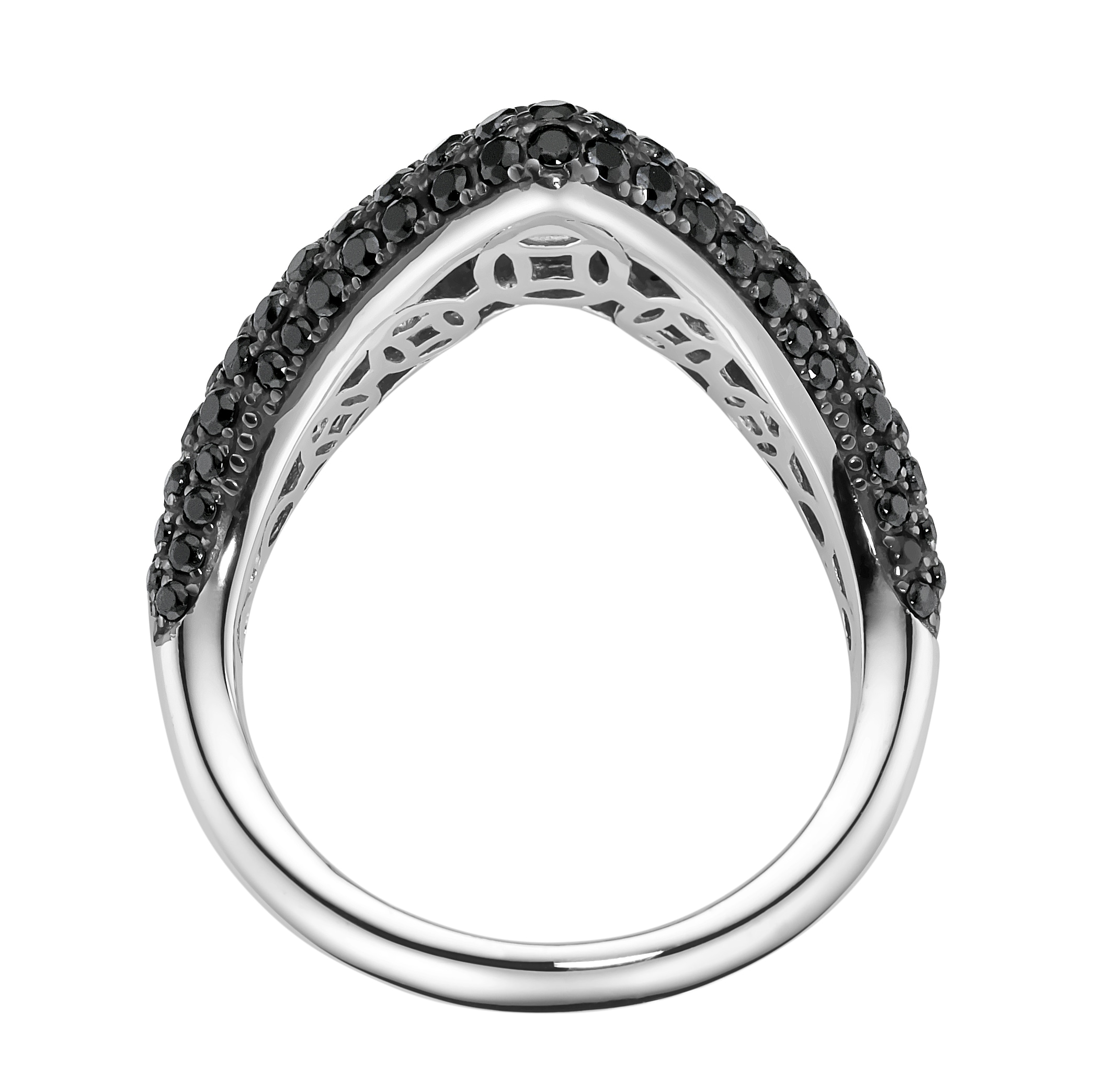 GIORGIO MARTELLO MILANO Silberring »mit Zirkonia oder schwarzem Spinell, Silber 925«