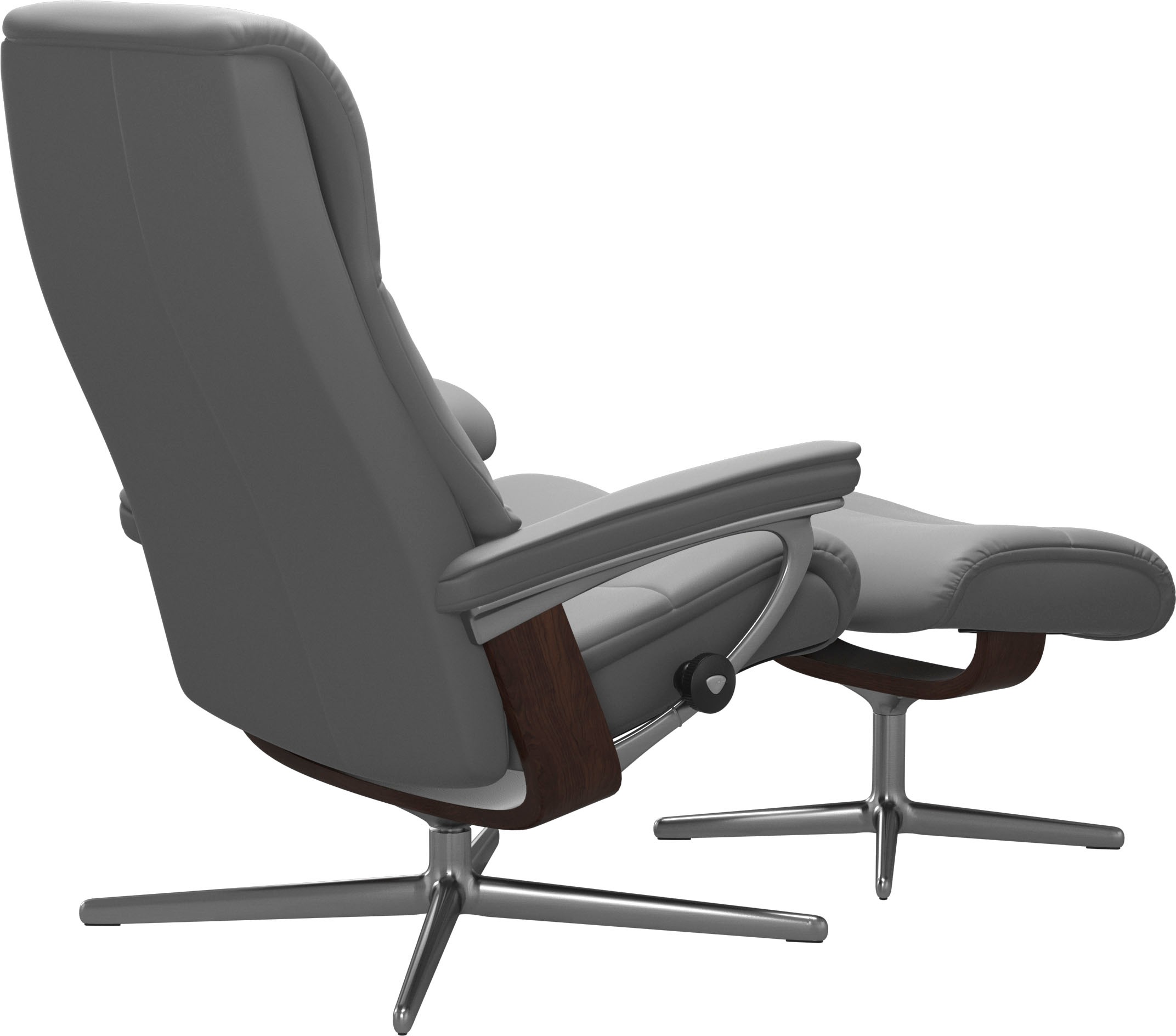 Relaxsessel STRESSLESS "View", grau (wild dove batick), B:78cm H:108cm T:78cm, Leder BATICK: BATICK ist ein leicht korrigiertes, durchgefärbtes und genarbtes Möbelleder, bei dem die meisten Unebenheiten und Spuren in der Regel entfernt wurden., Sessel, Re 6