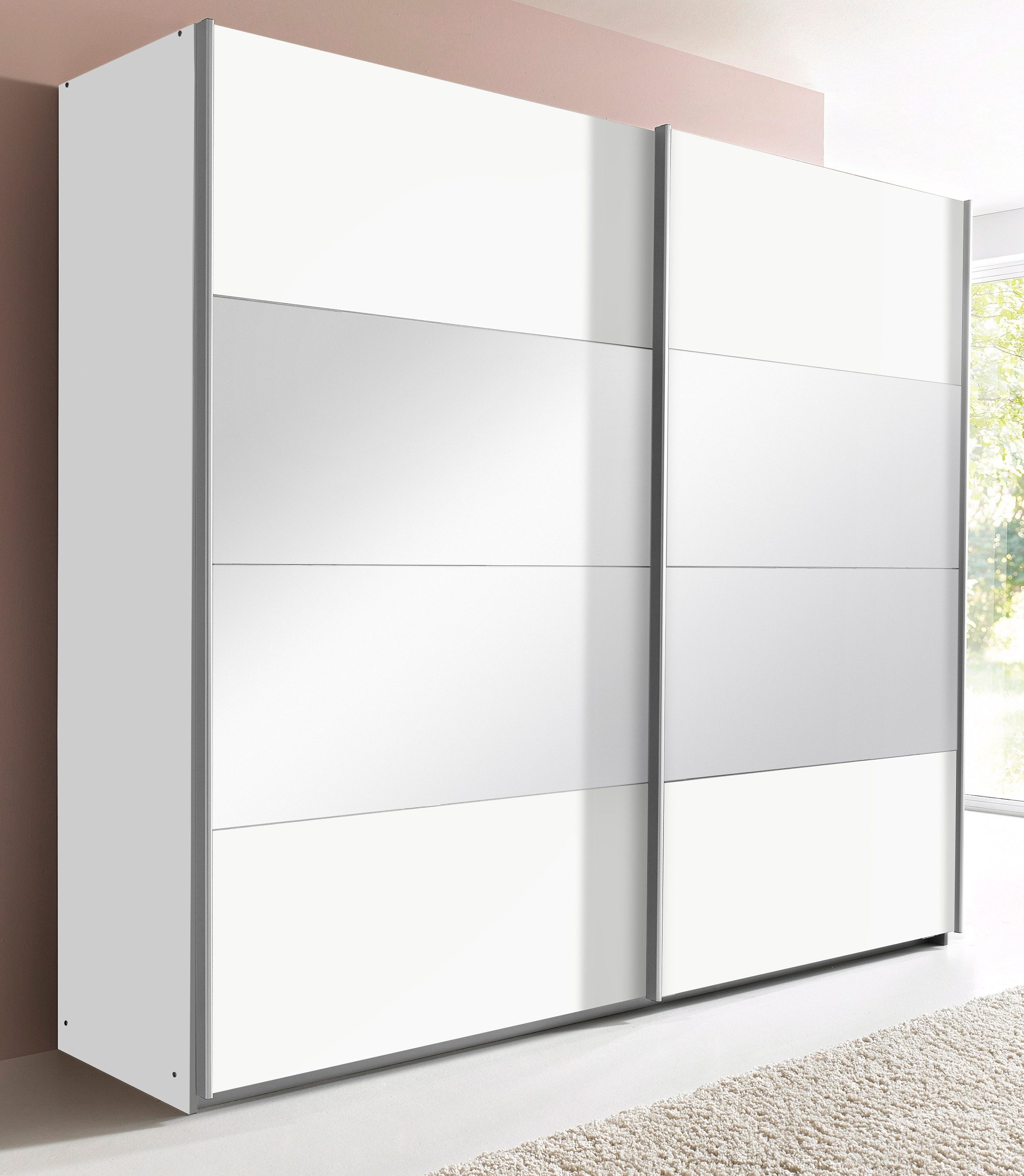 Rauch Orange Schwebeturenschrank Quadra Mit Spiegelelementen Kaufen Baur