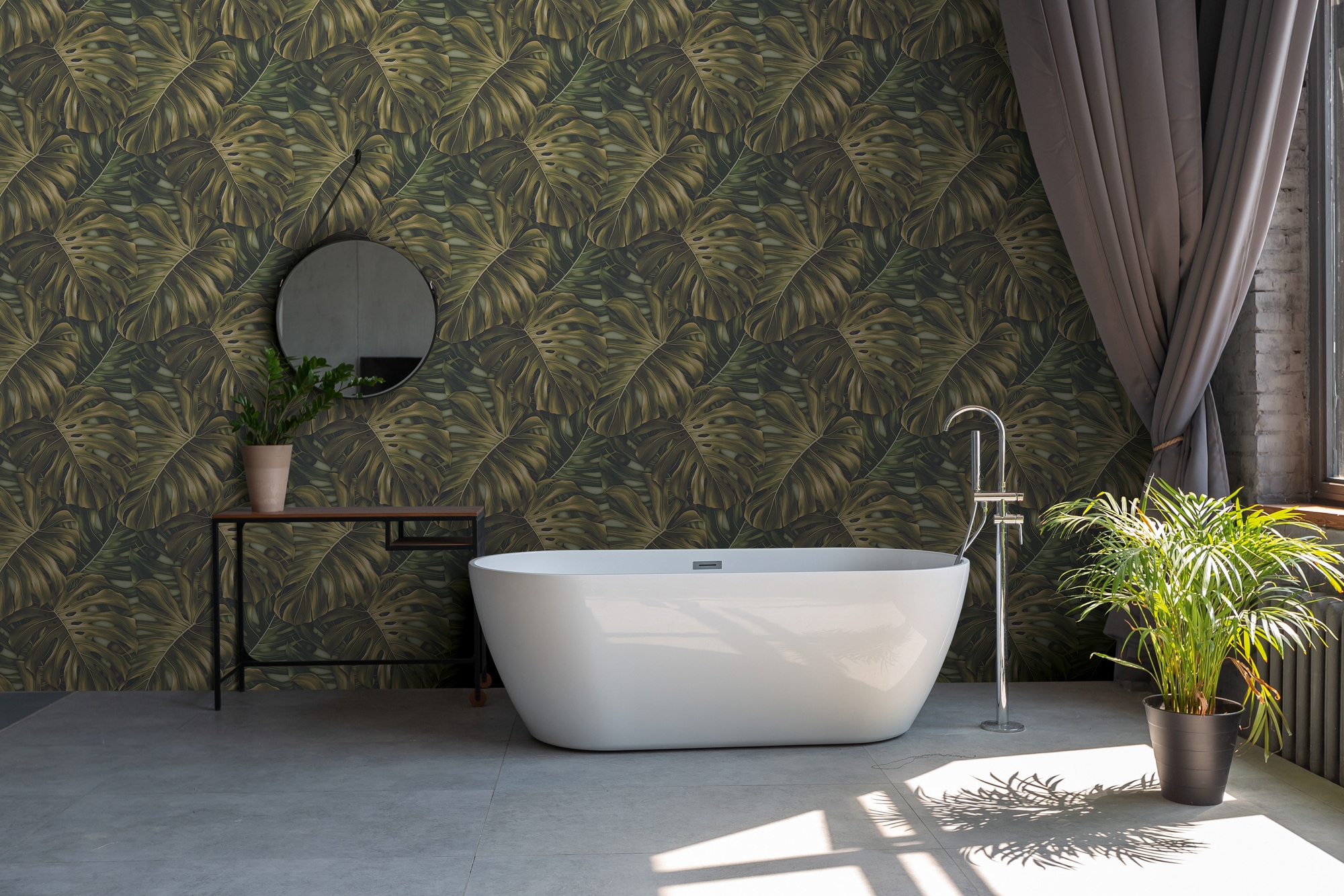 A.S. Création Vliestapete »PintWalls II Dschungel-Tapete Mustertapete Palmenblätter Natur«, matt, Vliestapete floral für Schlafzimmer Küche Wohnzimmer Dschungel Design