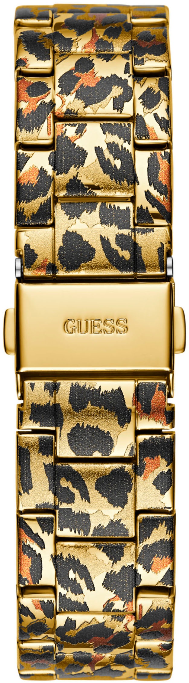 Guess Multifunktionsuhr »LEOPARDESS«, Quarzuhr, Armbanduhr, Damenuhr, Datum, 12/24-Std.-Anzeige