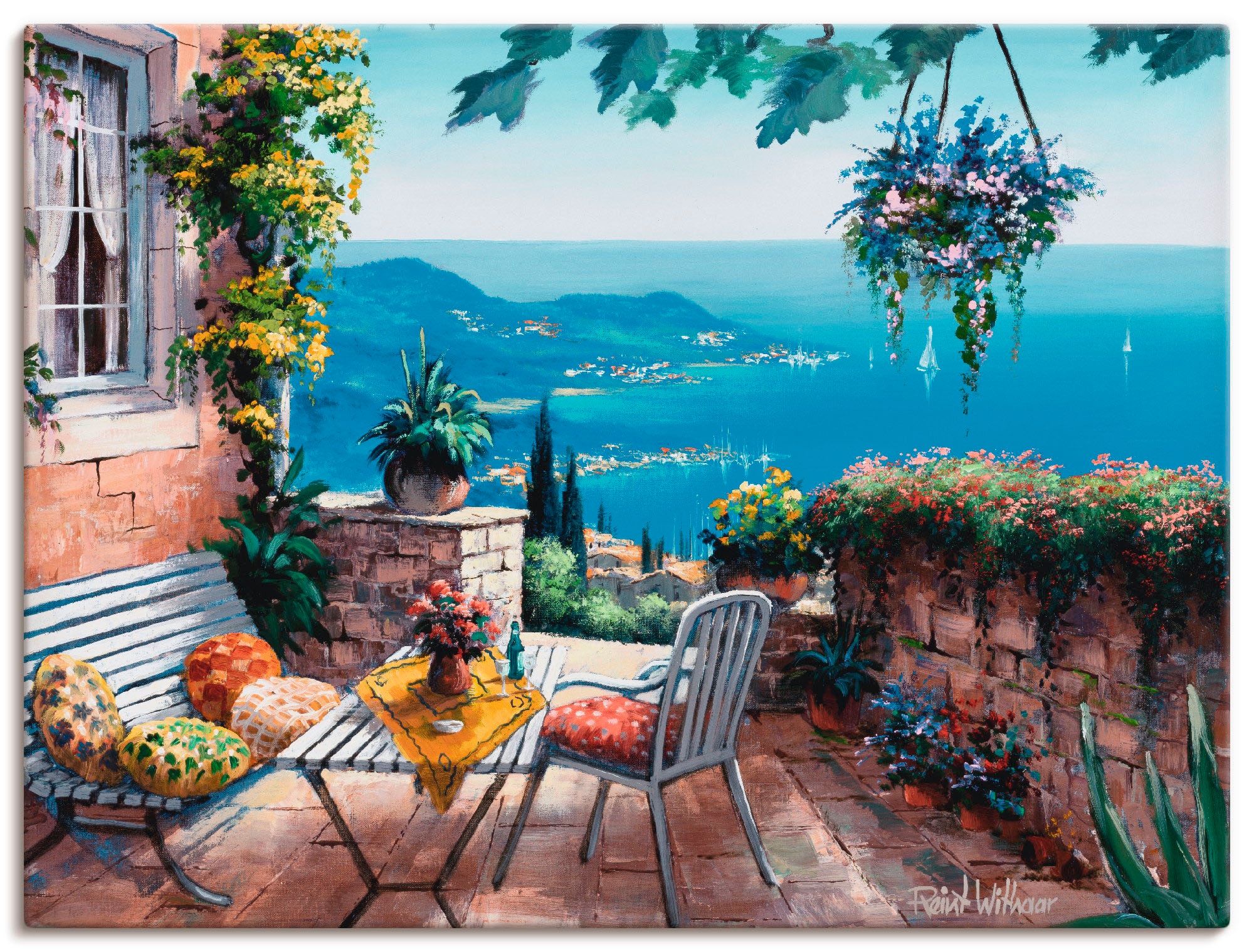 Artland Wandbild "Zeiten der Ruhe" Garten 1 Stk. tlg. als Leinwandbild, Pos günstig online kaufen