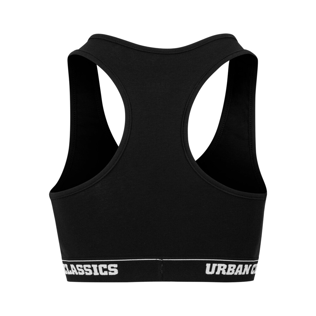 URBAN CLASSICS Kurzarmshirt »Urban Classics Damen Ladies Logo Bra«, (1 tlg.)