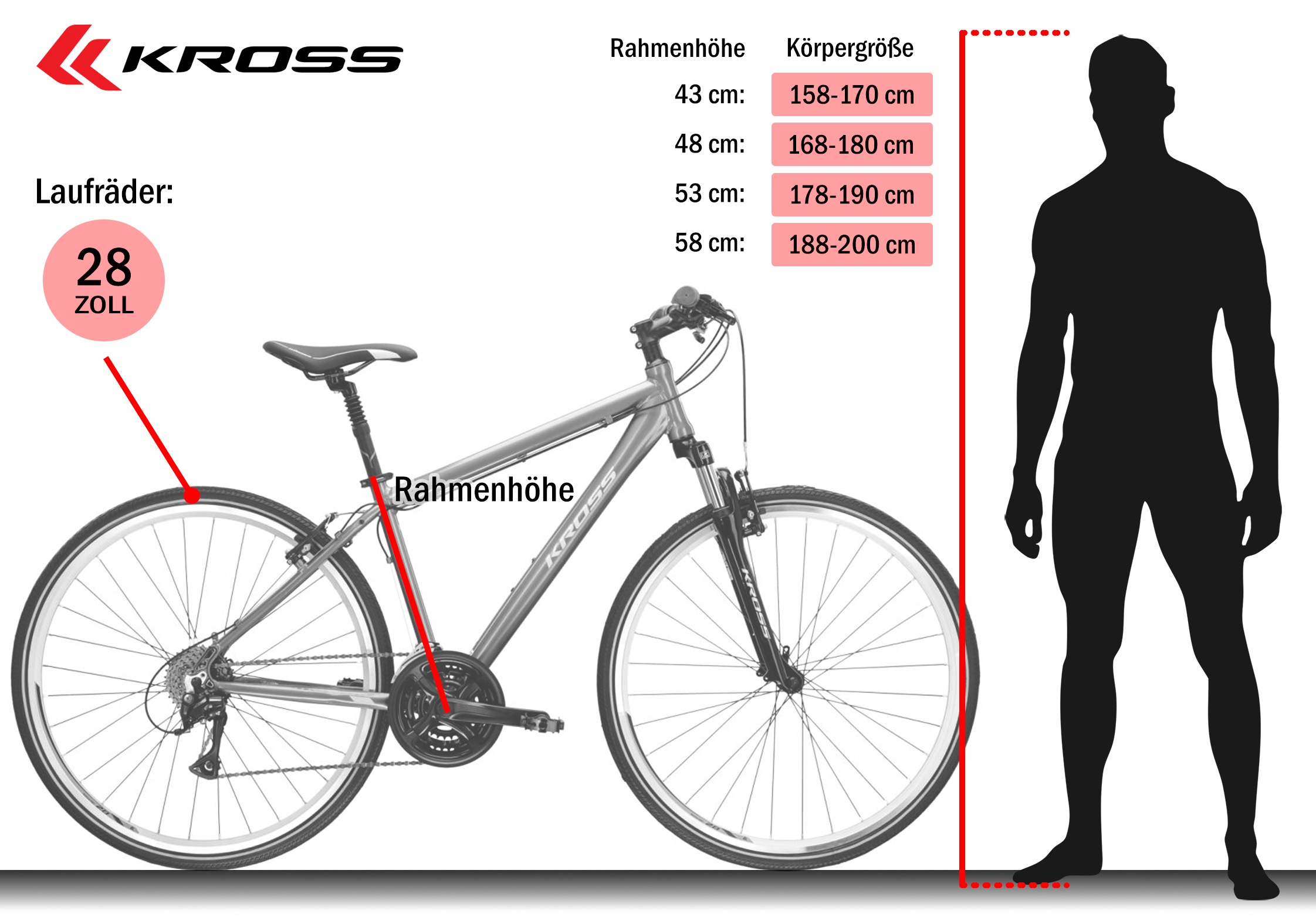Kross Crossrad »Crossrad Herren 28" Move 1.0 blau 24 Gänge« 24 Gang Shimano ACERA M3020 Schaltwerk Kettenschaltung