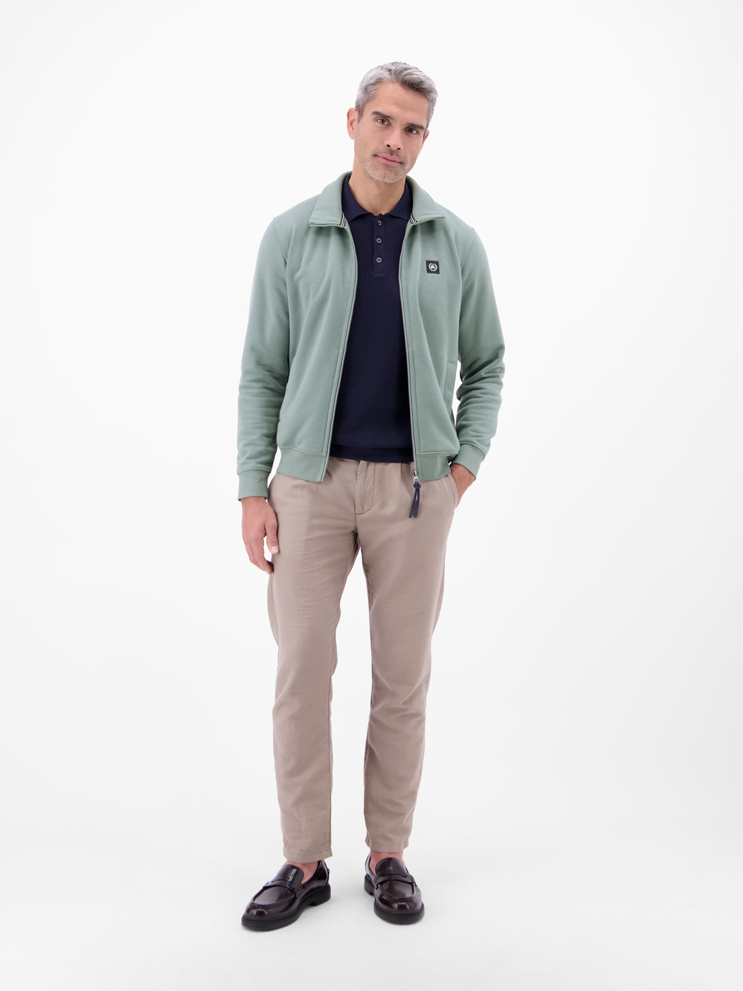 LERROS Sweatjacke »Sweatjacke aus atmungsaktivem Baumwollmischgewebe«