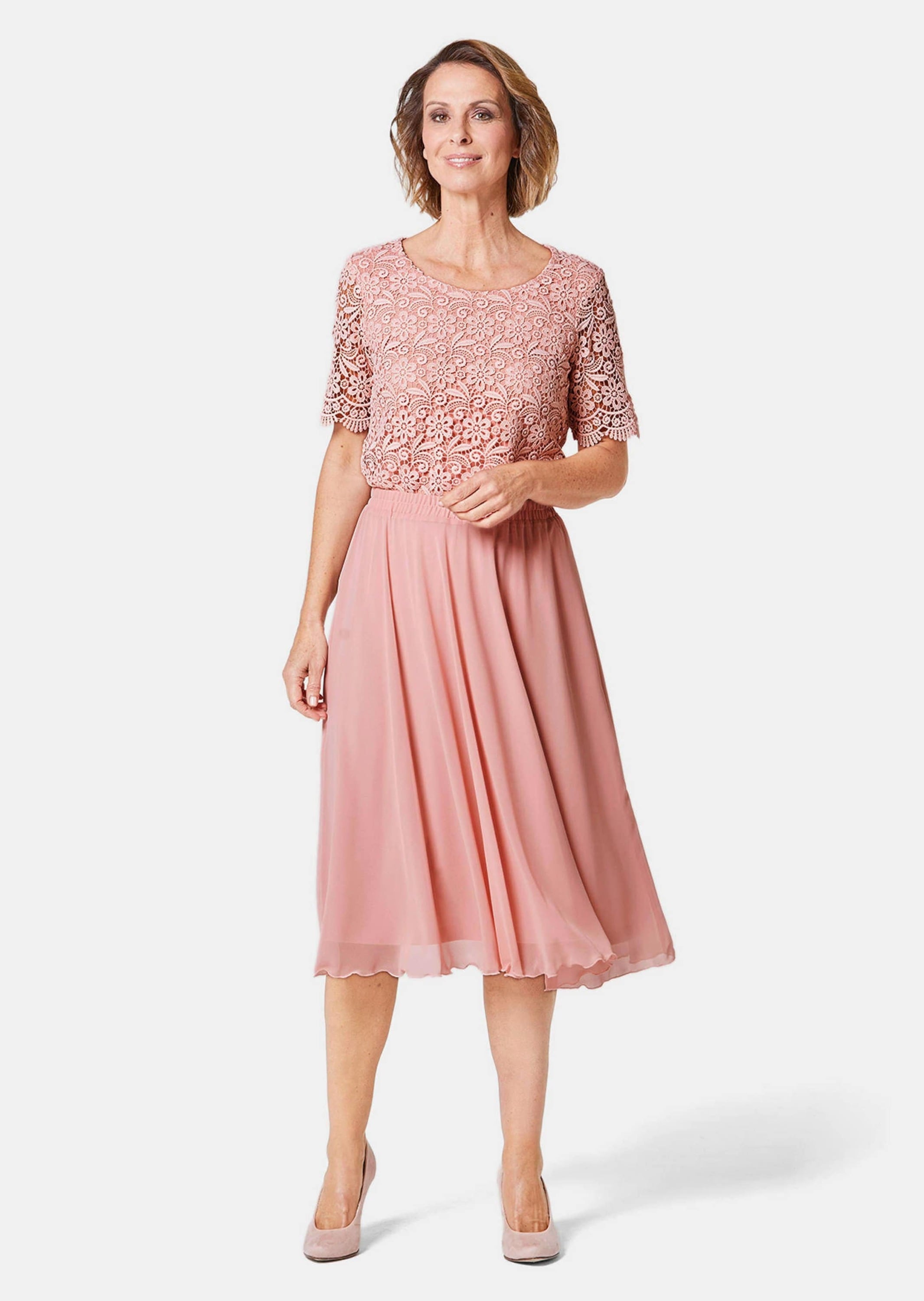 GOLDNER A-Linien-Rock »Luftig schwingender Chiffonrock«
