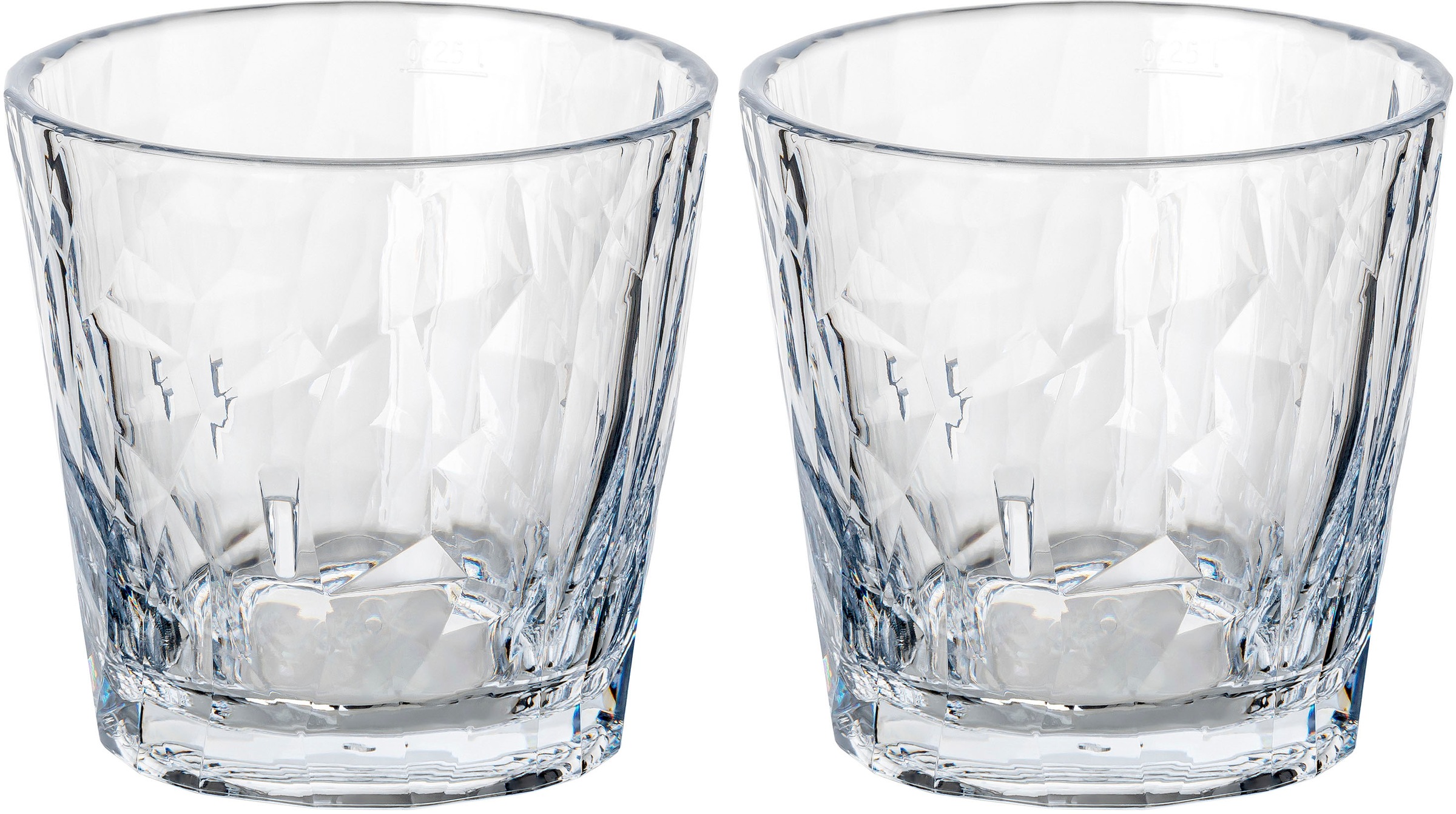 KOZIOL Glas "Superglas CLUB No. 22", (Set, 2 tlg.), spülmaschinengeeignet, melaminfrei, 250 ml, 2-teilig