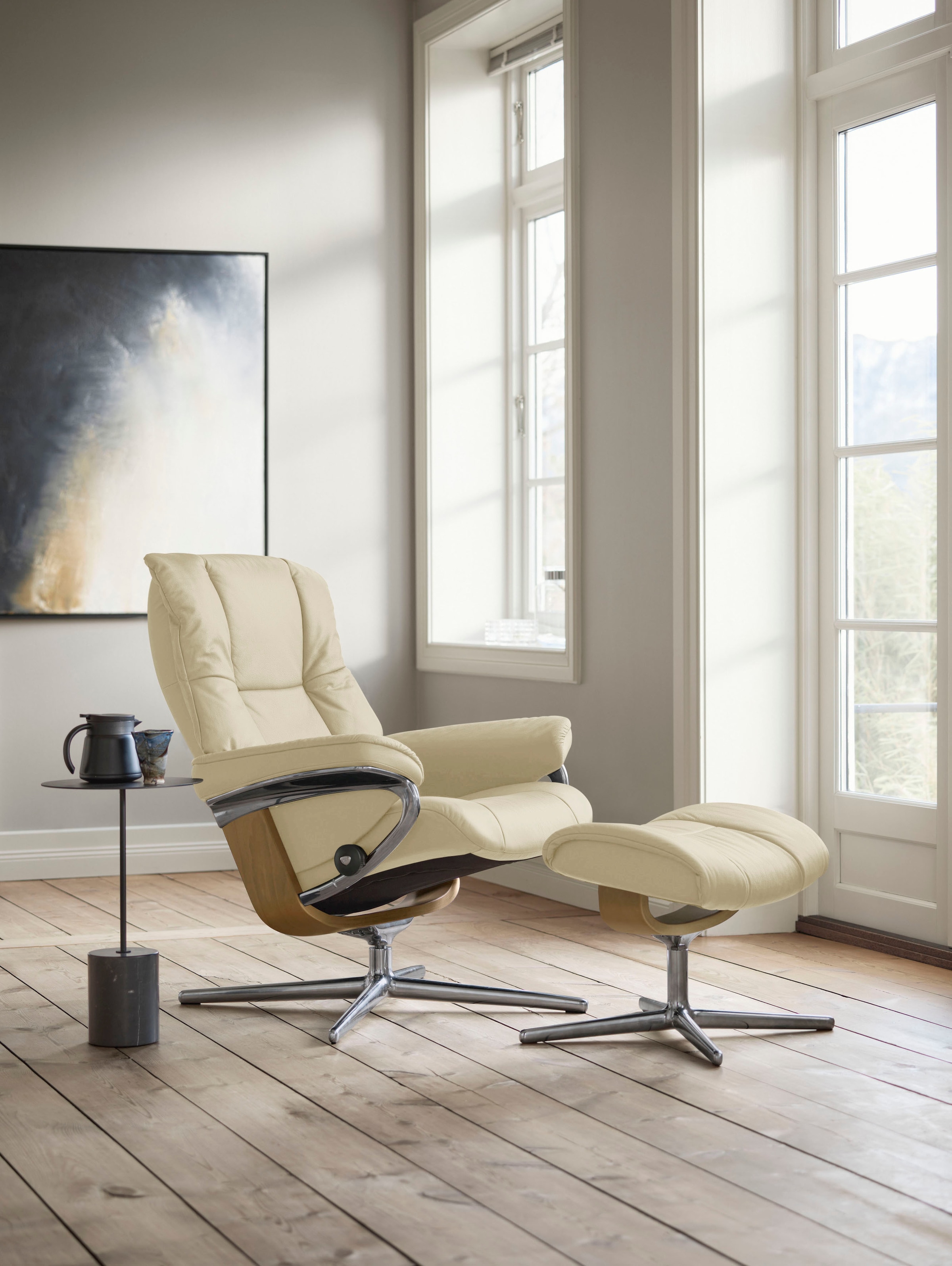 Stressless® Fußhocker »Mayfair«, mit Cross Base, Größe S, M & L, Holzakzent Eiche