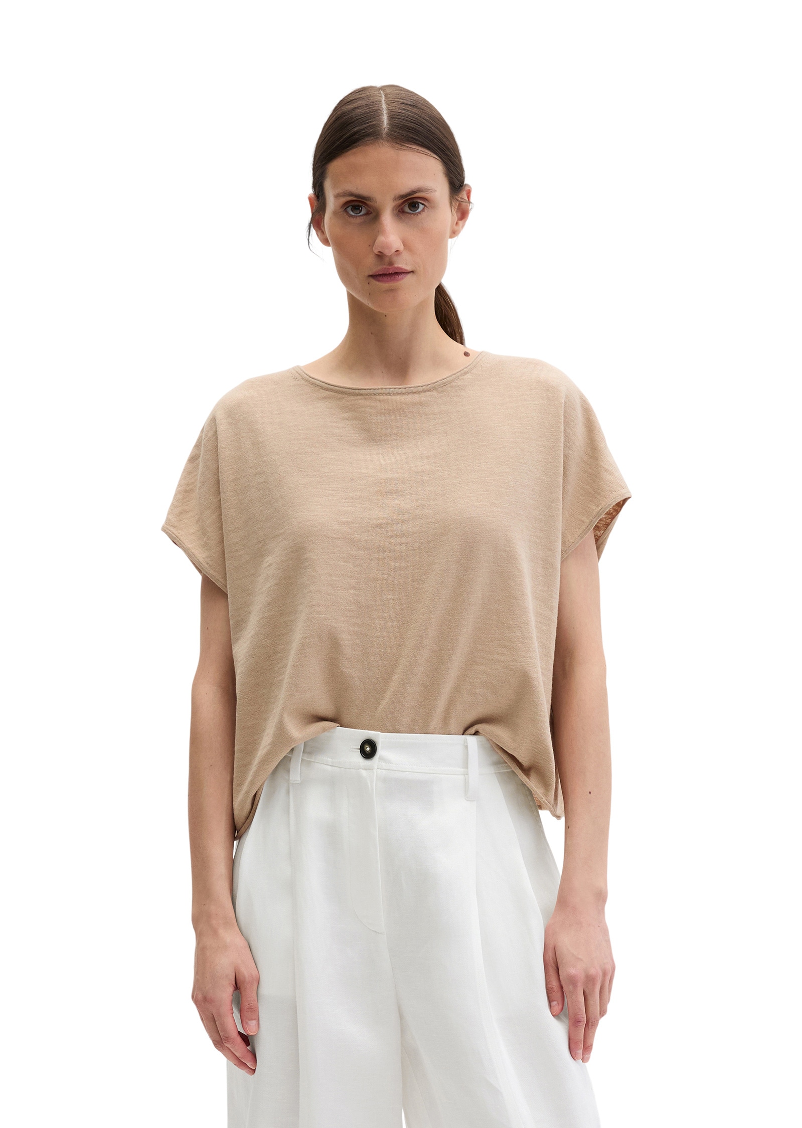 Marc OPolo Strickpullover "aus Bio-Baumwolle-Leinen-Mix" günstig online kaufen