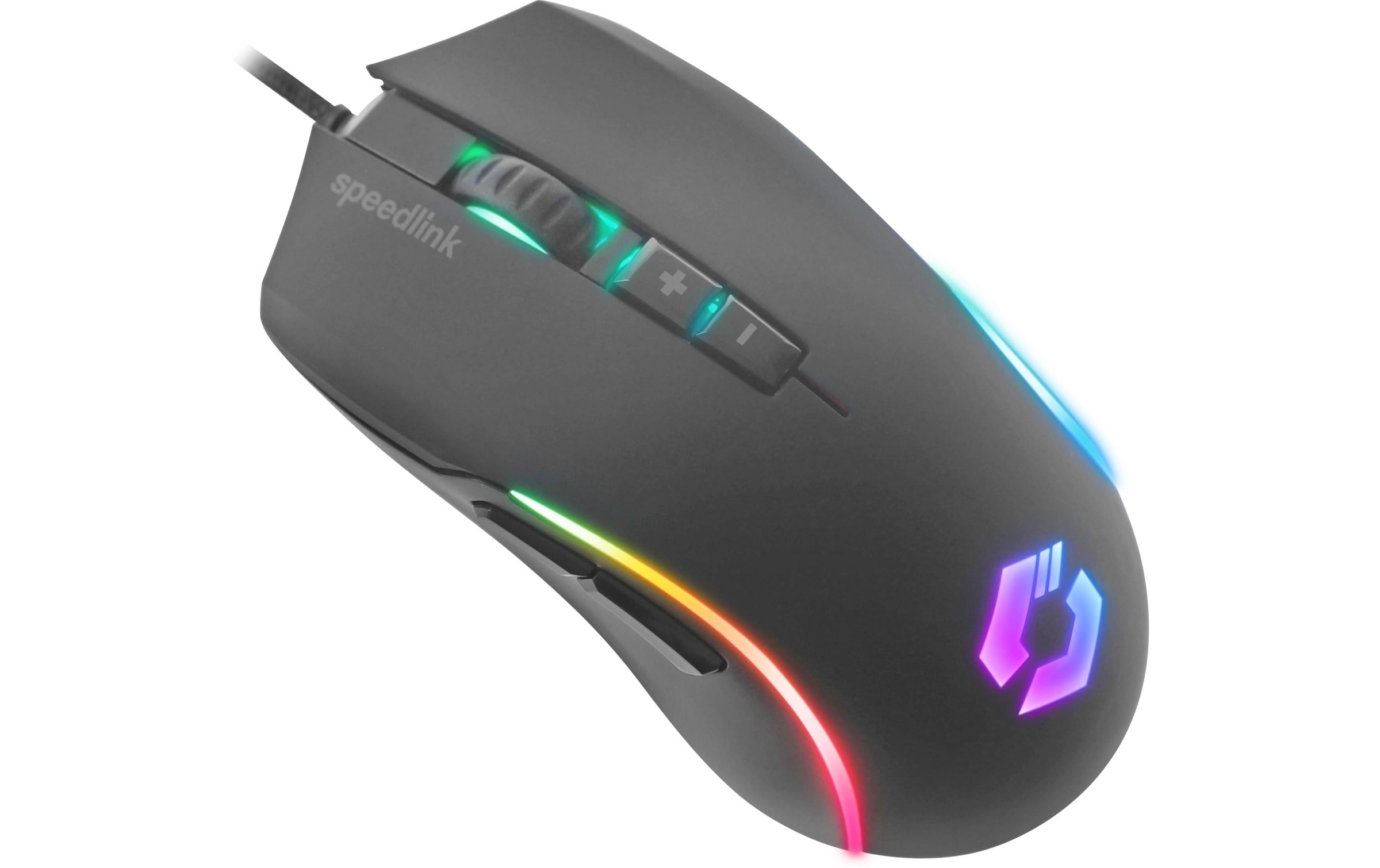 Speedlink Gaming-Maus »ZAVOS RGB« Ergonomische Maus mit RGB-Beleuchtung und rutschfester Gummioberfläche
