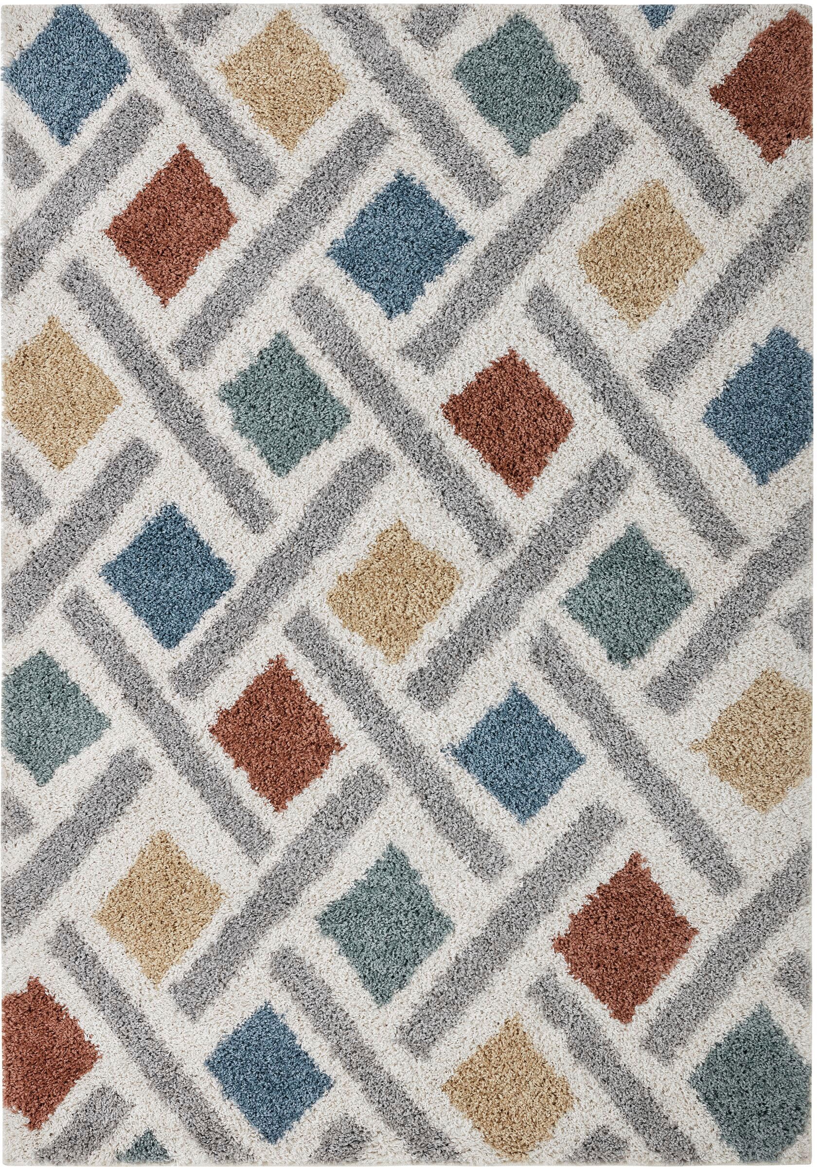 FLAIR RUGS Hochflor-Teppich »Sketch, mit geometrischem Design«, rechteckig, 30 mm Höhe, Shaggy Hoch-Flor, gemustert