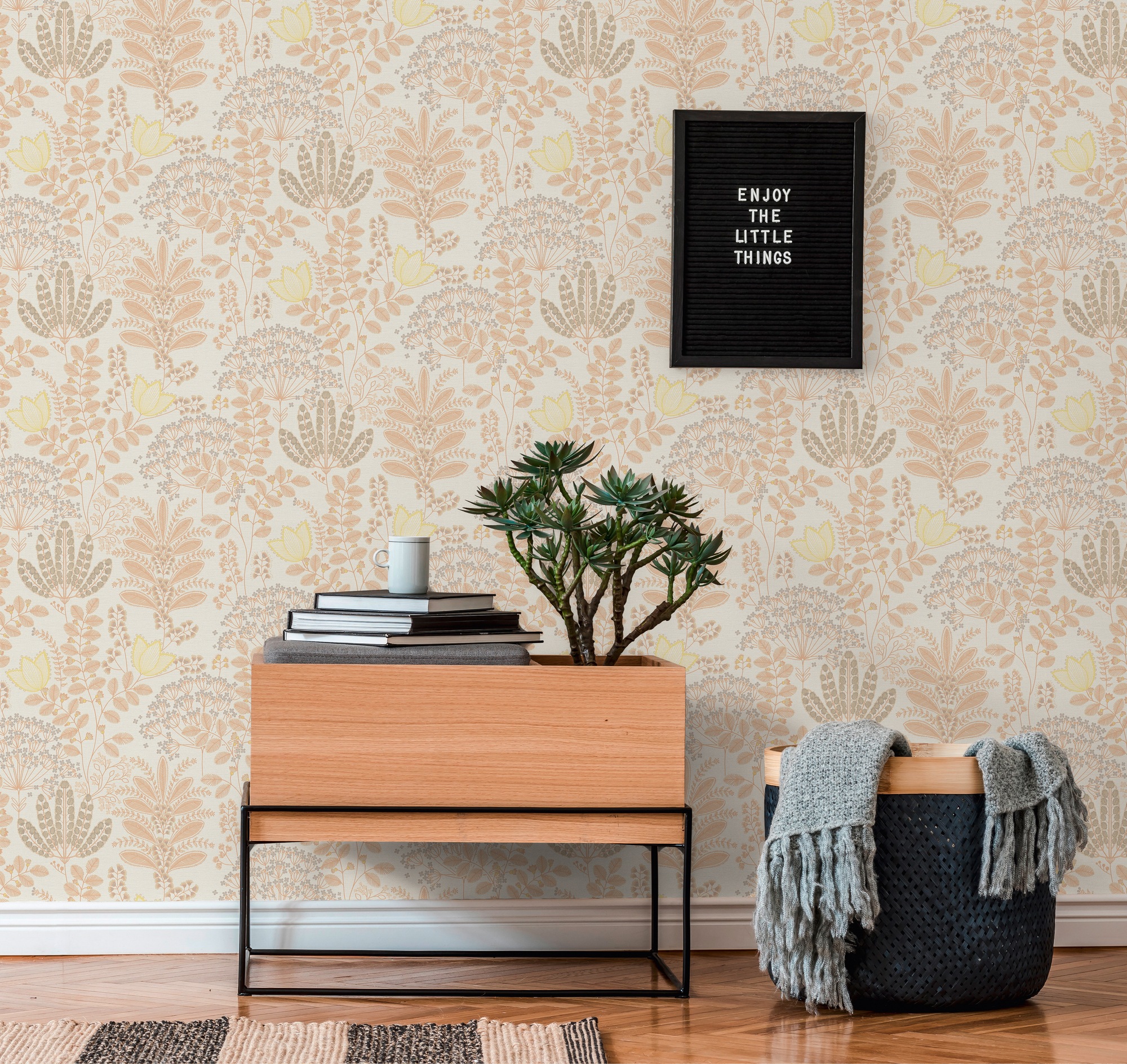 LIVING WALLS Vliestapete "Famous Garden Blumen-Tapete Mustertapete Blümchen Blume", B/L: 0,53m x 10,05m, Rollen: 1, bunt, Wohnzimmer, Tapeten,