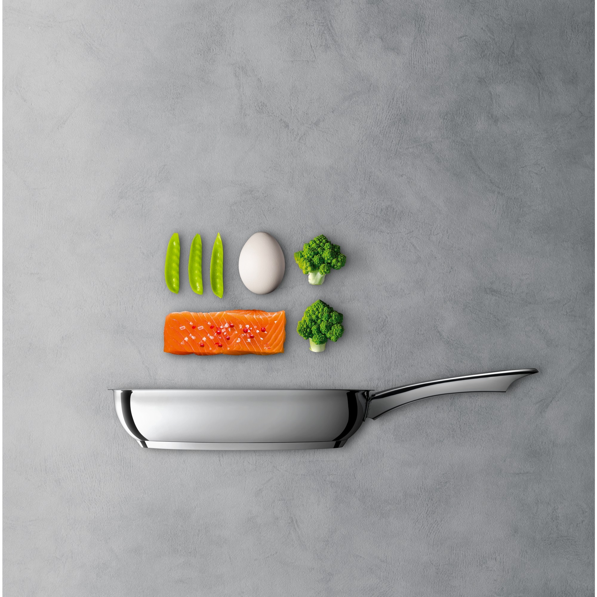 Silit Pfannen-Set »Talis 3-teilig, mit Pfannenwender, Bratpfanne 24, 20 cm«, Cromargan® Edelstahl Rostfrei 18/10, (Set, 3 tlg., je 1 Pfanne Ø 24/20 cm, H: 5 cm), Pfanne Induktion, Edelstahl beschichtet, backofenfest bis 250 Grad