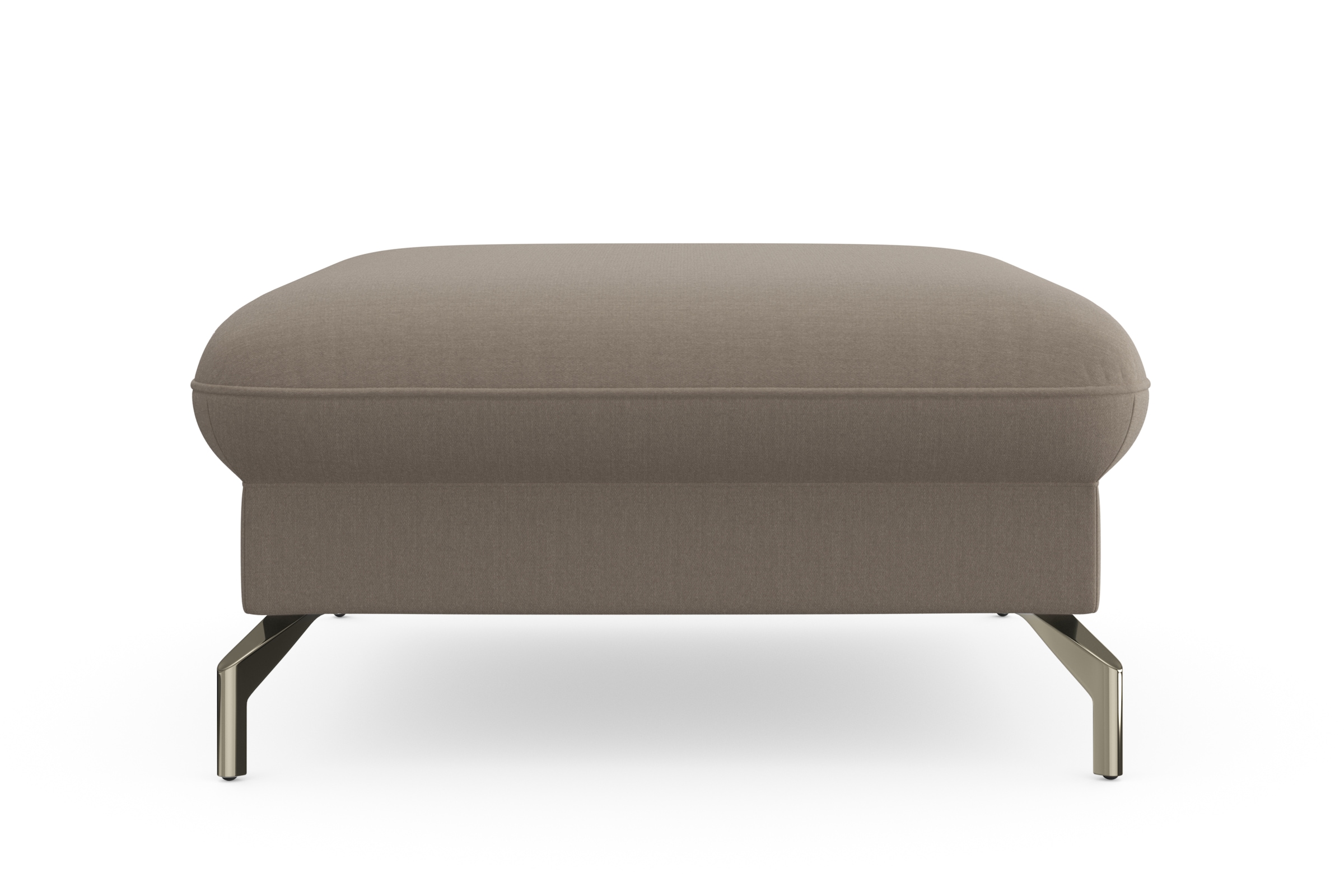 sit&more Hocker »Fashion«, inklusive Federkern, mit satinierten Nickelfüßen