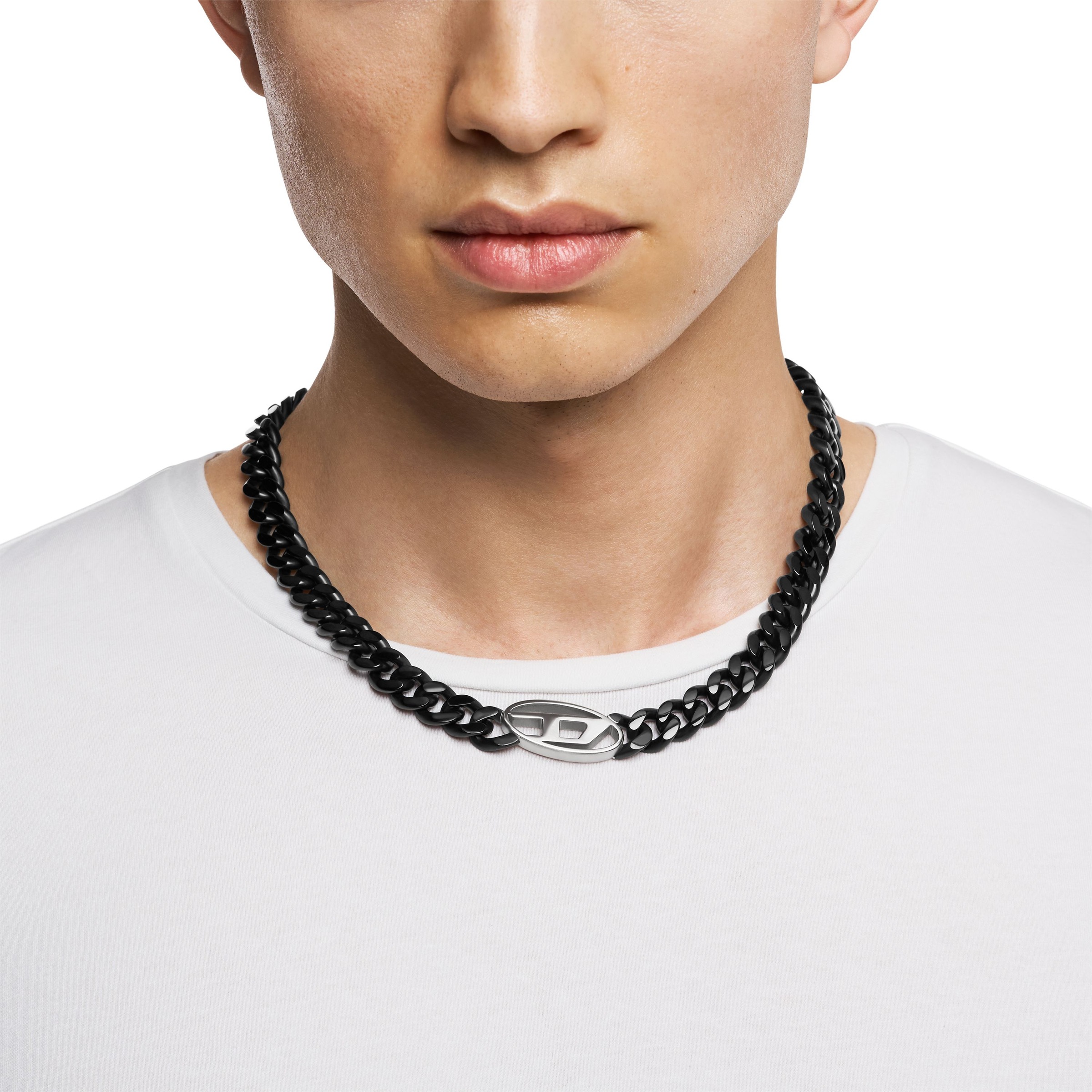 Diesel Kette mit Anhänger »Schmuck Geschenk Edelstahl OVAL D LOGO, DX1610931«