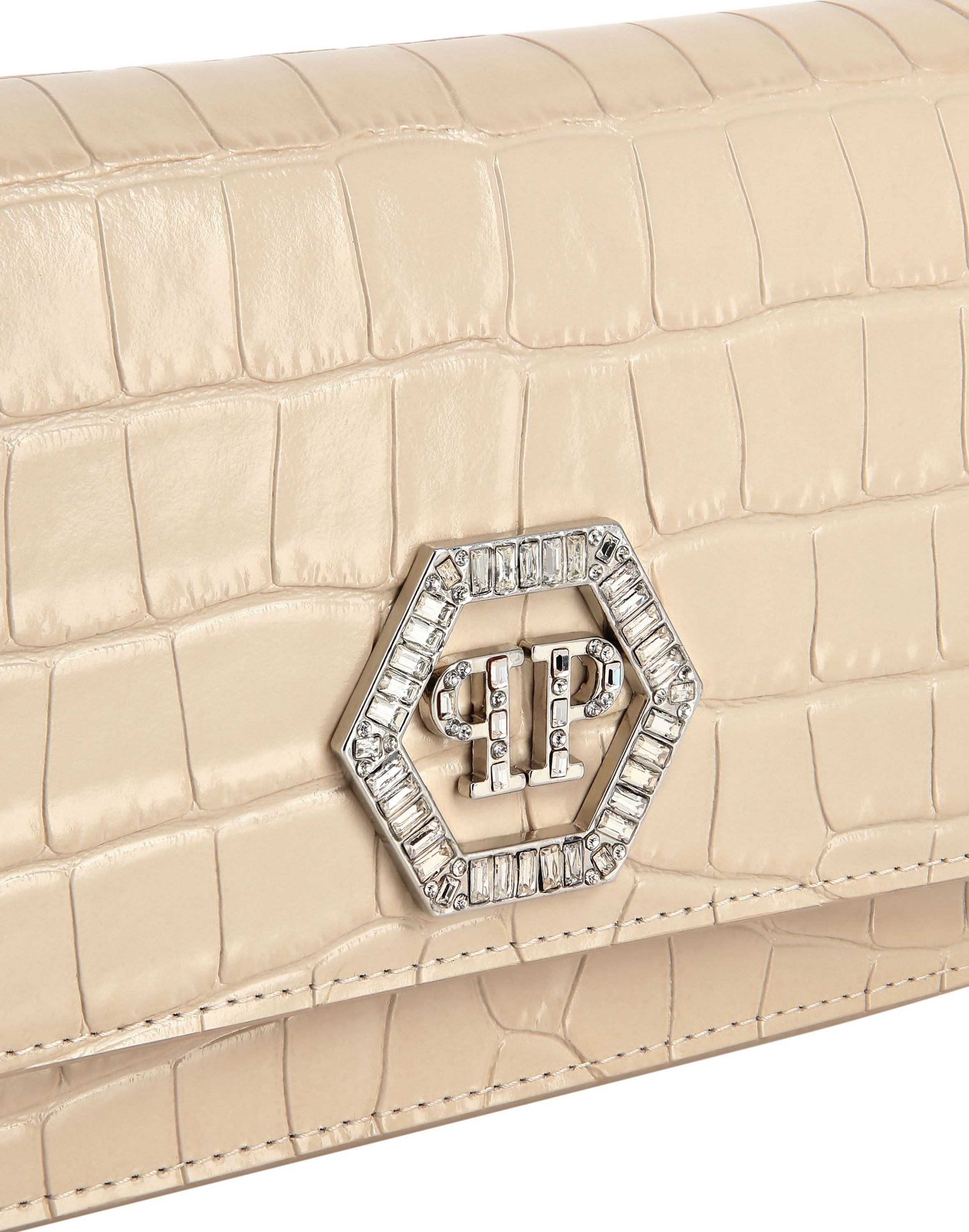 PHILIPP PLEIN Clutch »Hexagon Crocco Print«