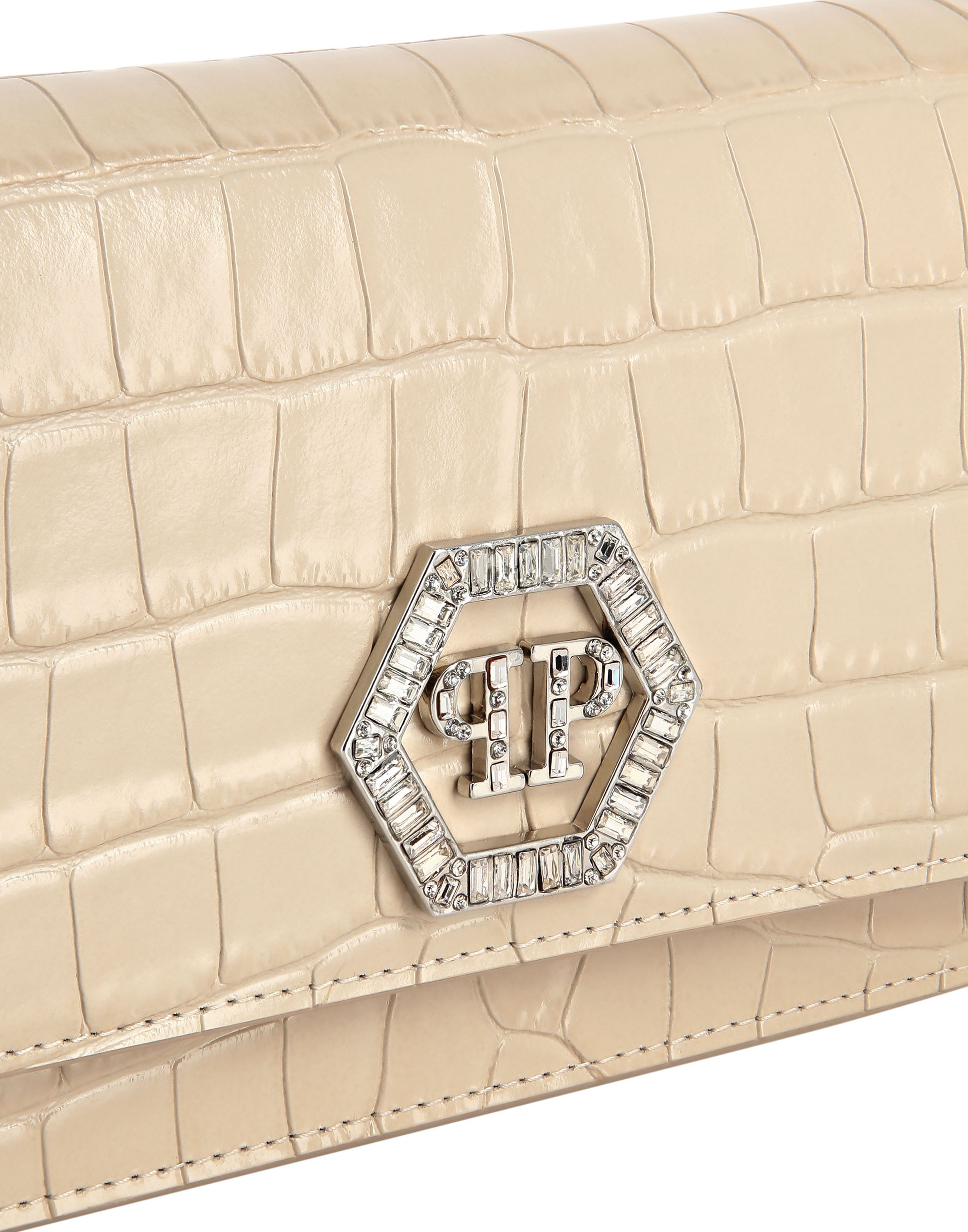 PHILIPP PLEIN Clutch "Hexagon Crocco Print" günstig online kaufen